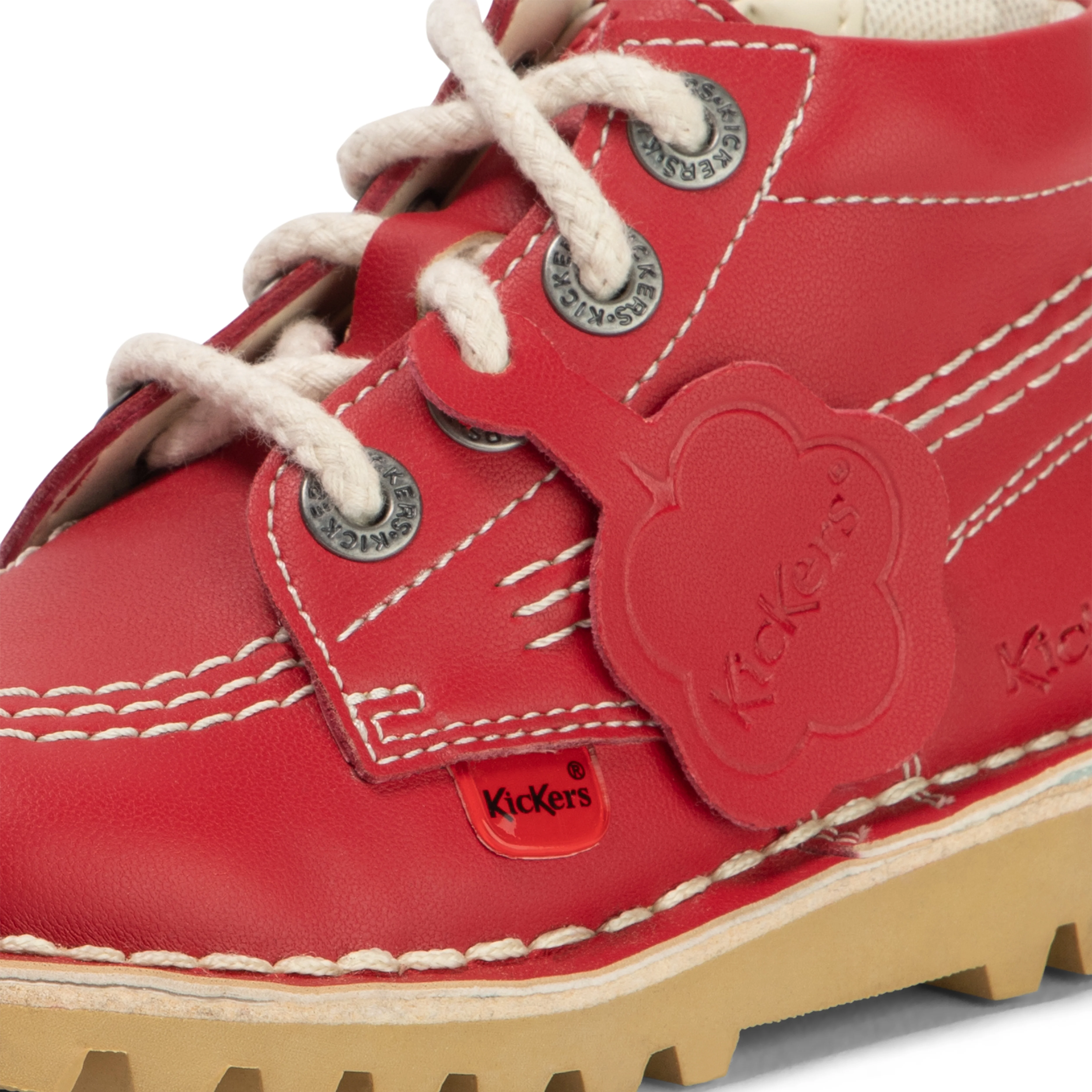 Infant Unisex Kick Hi Zip Leather Alternative Red - Image 6