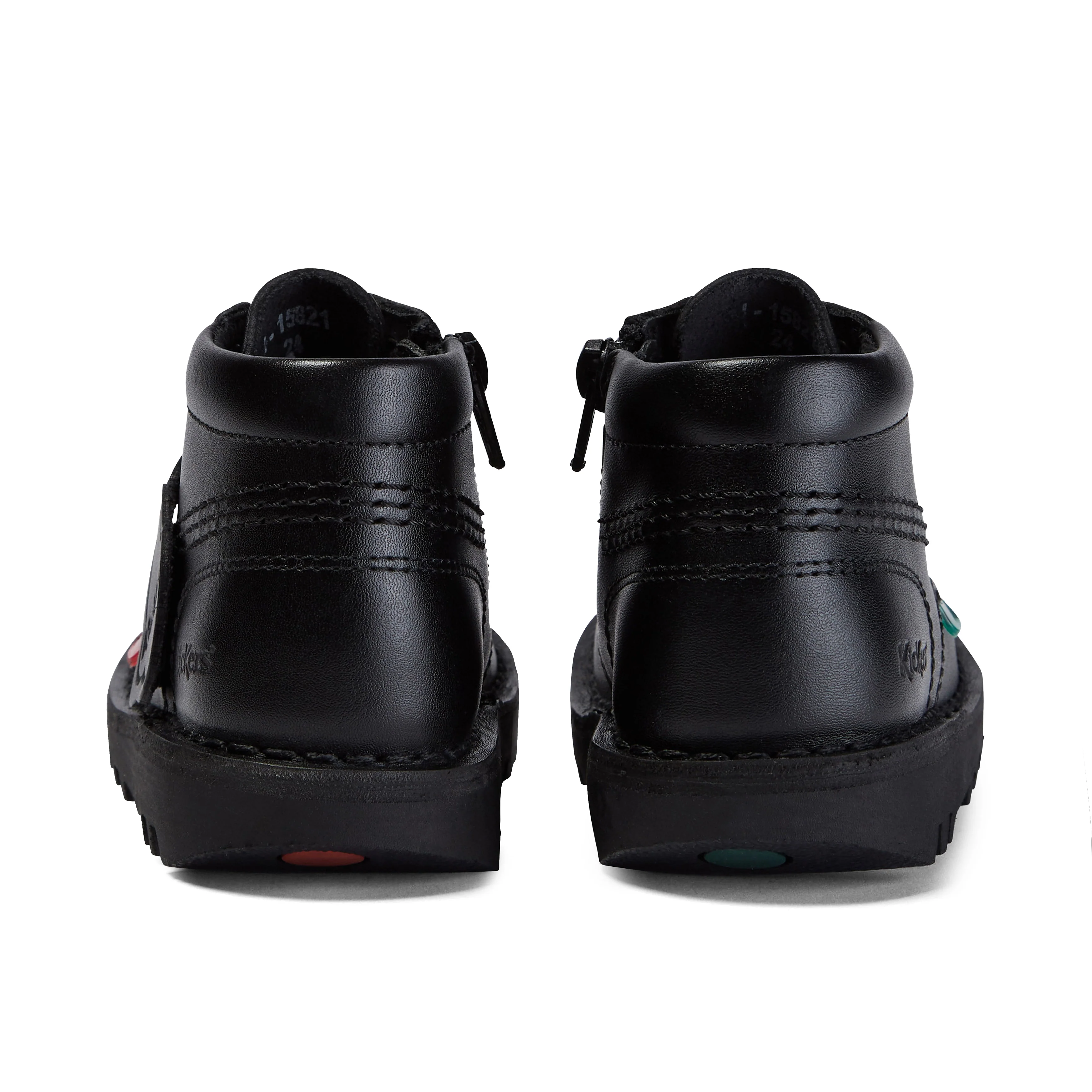 Infant Unisex Kick Hi Zip Leather Black - Image 5