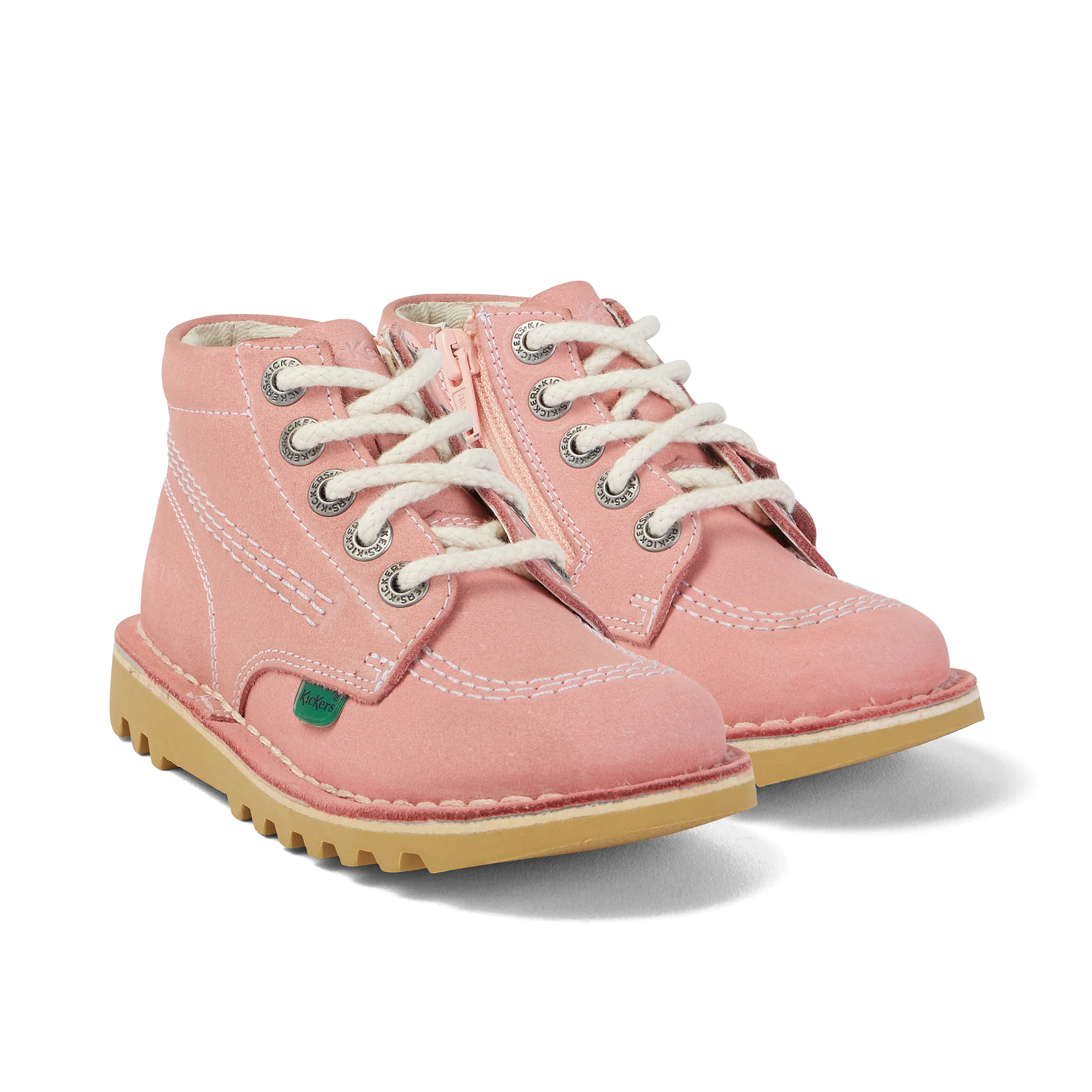Infant Unisex Kick Hi Zip Nubuck Light pink - Image 3