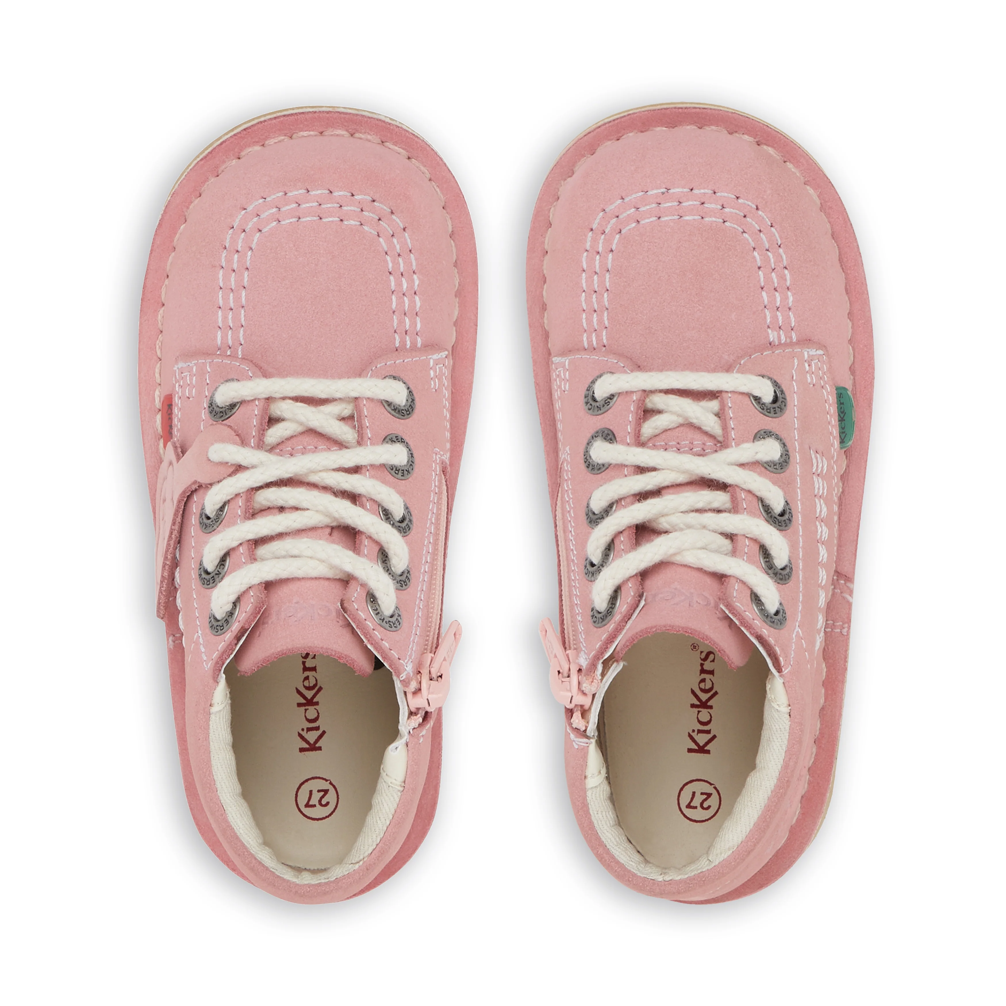 Infant Unisex Kick Hi Zip Nubuck Light pink - Image 4