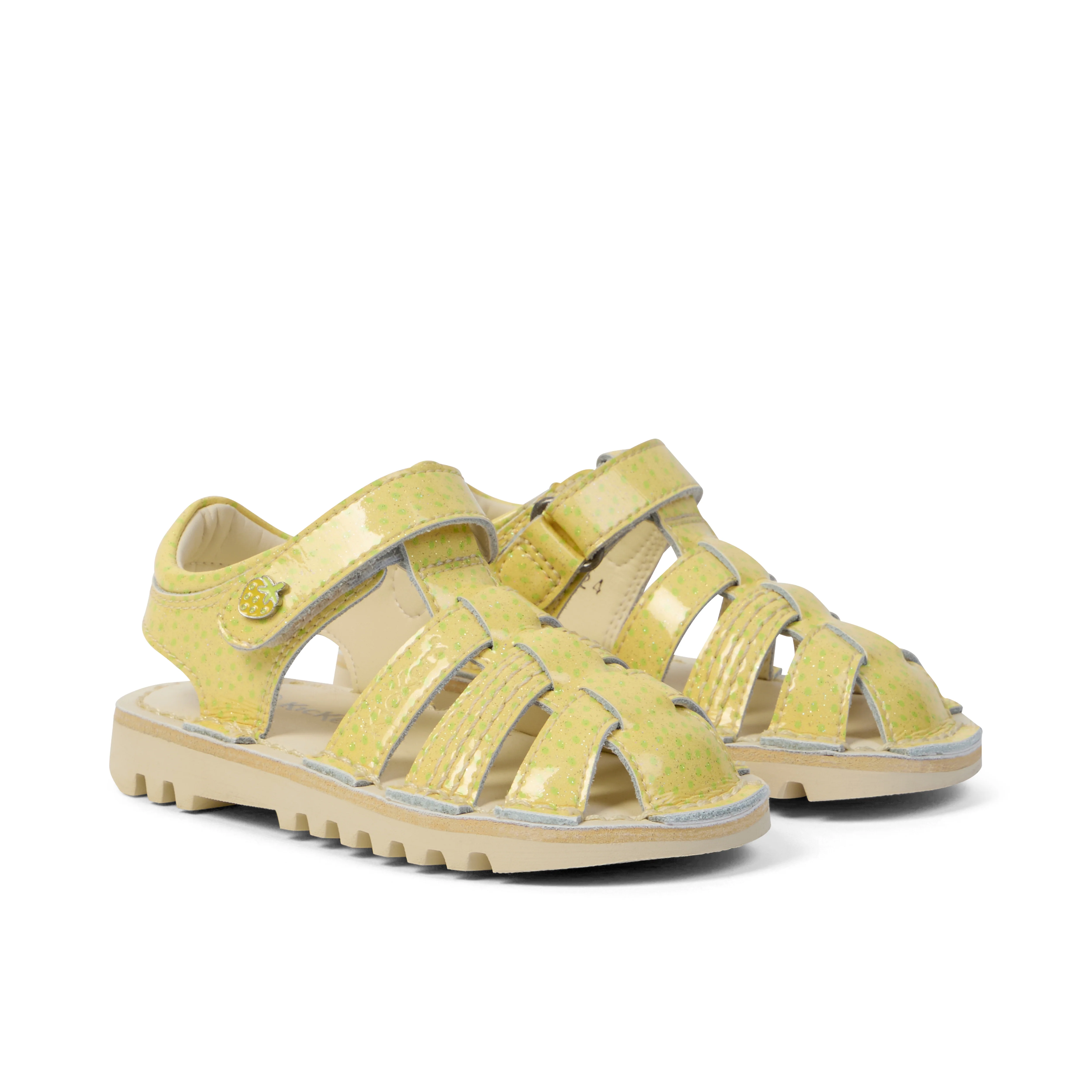 Infant Unisex Kick Sandal Fruit Light Yellow - Image 3