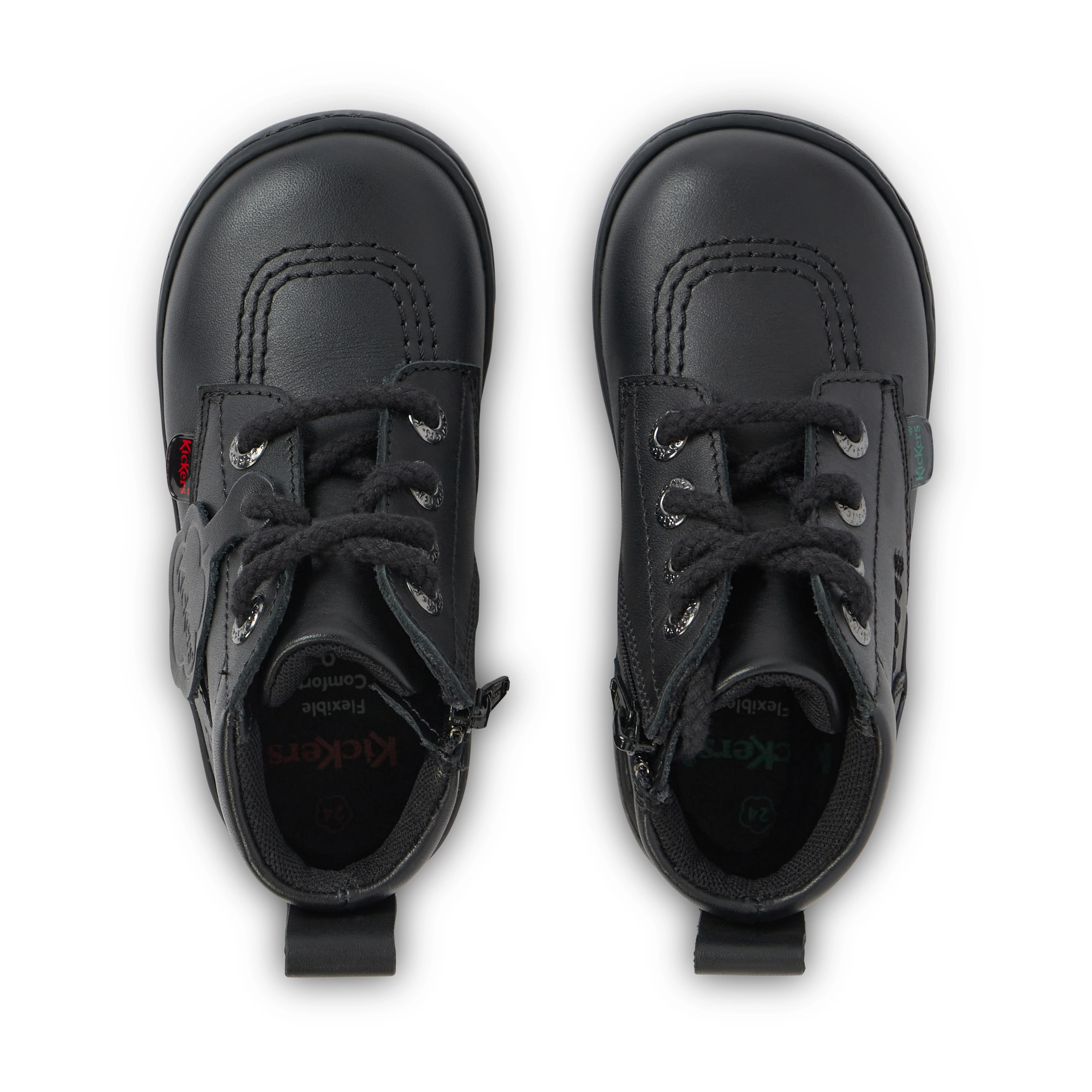 Infant Unisex Playflex Hi Leather Black - Image 4