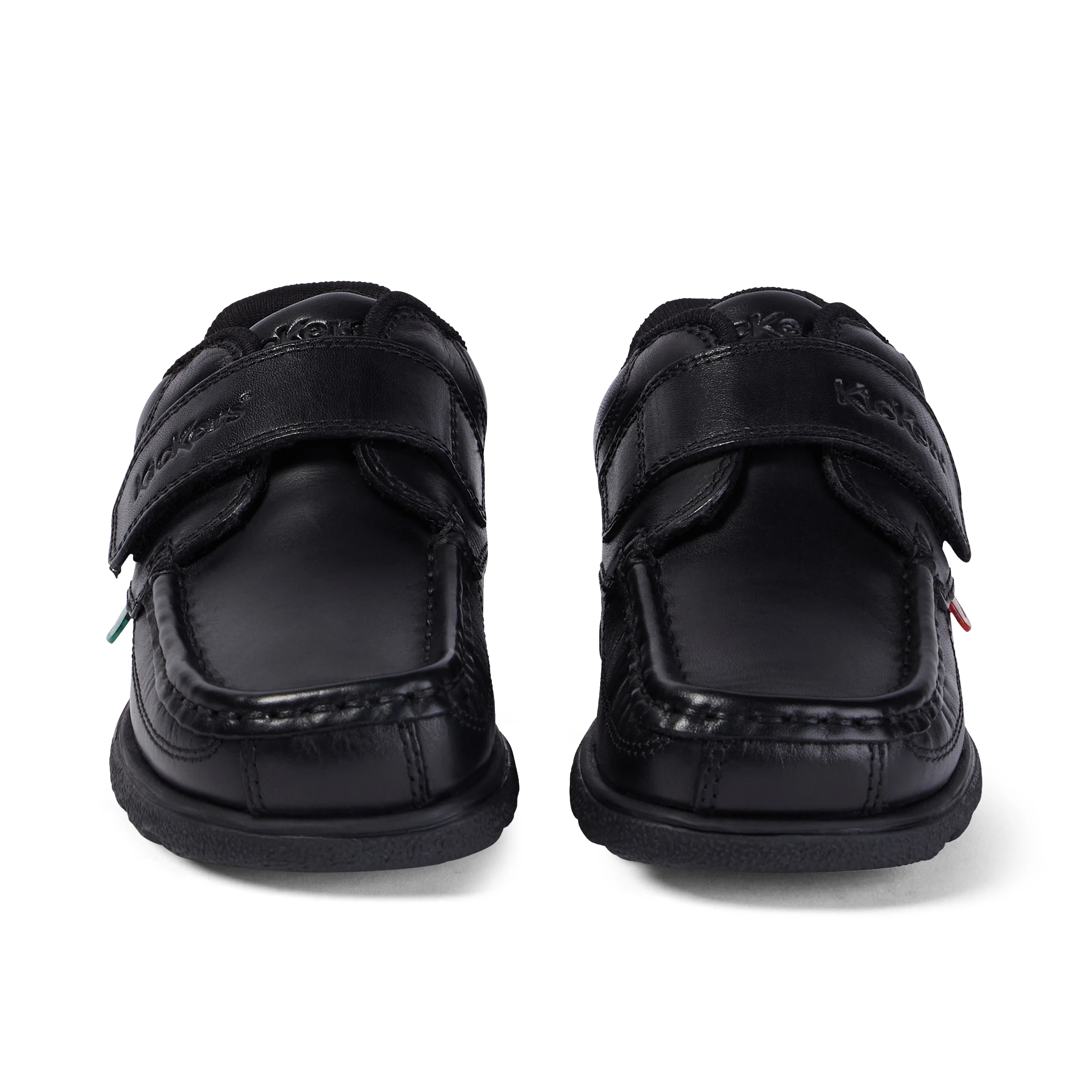 Junior Boys Fragma Strap Leather Black - Image 2