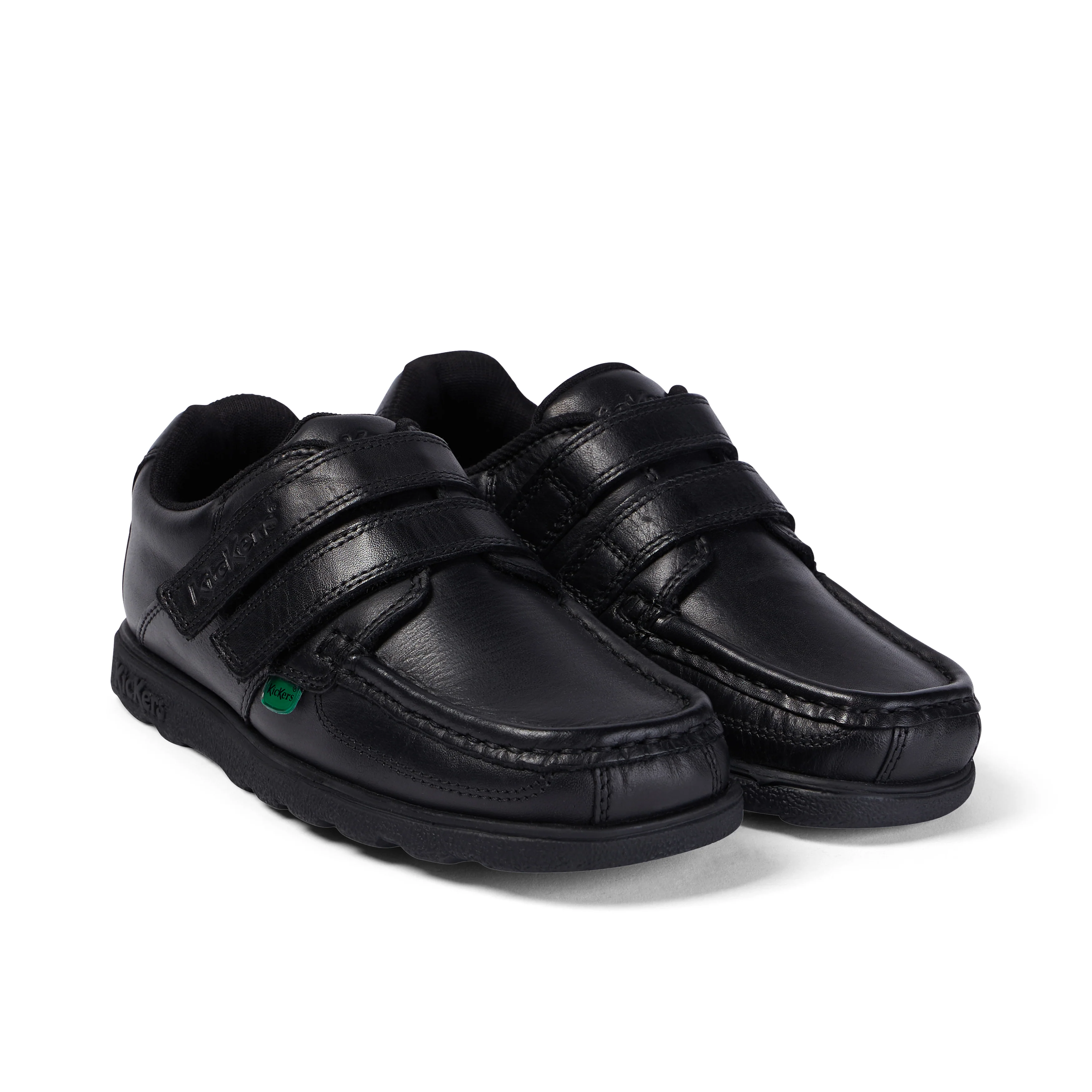 Junior Boys Fragma Twin Vel Leather Black - Image 3
