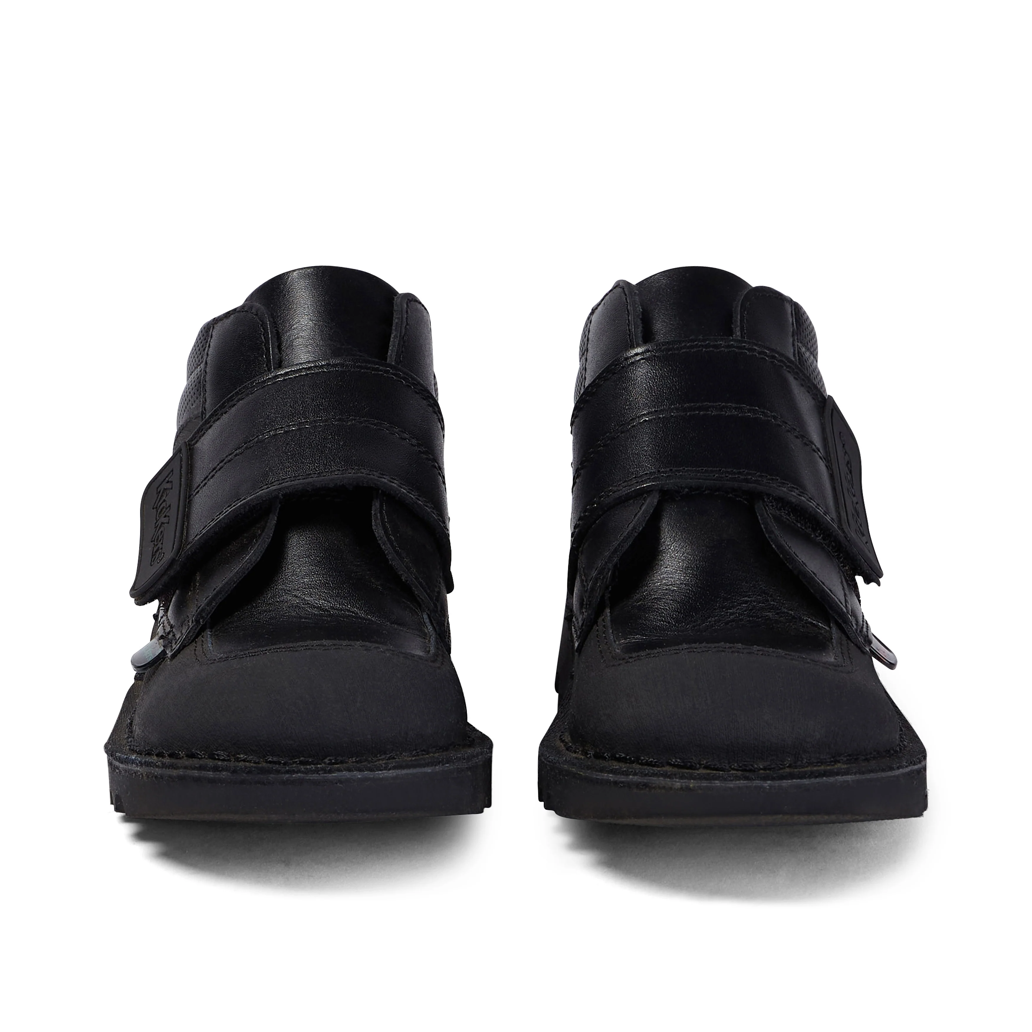 Junior Boys Kick Mid Scuff Leather Black - Image 2