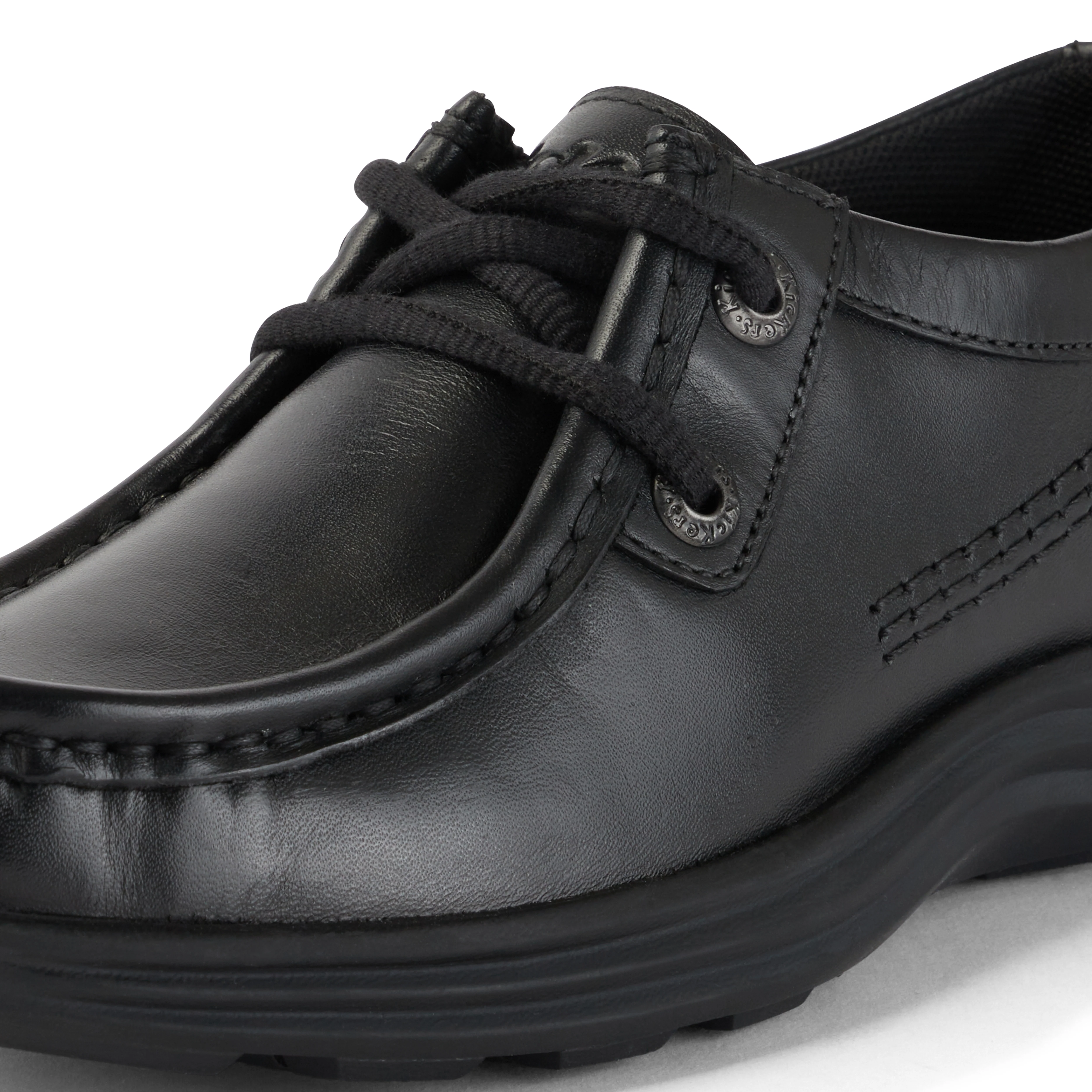 Junior Boys Reasan Moc Leather Black - Image 6