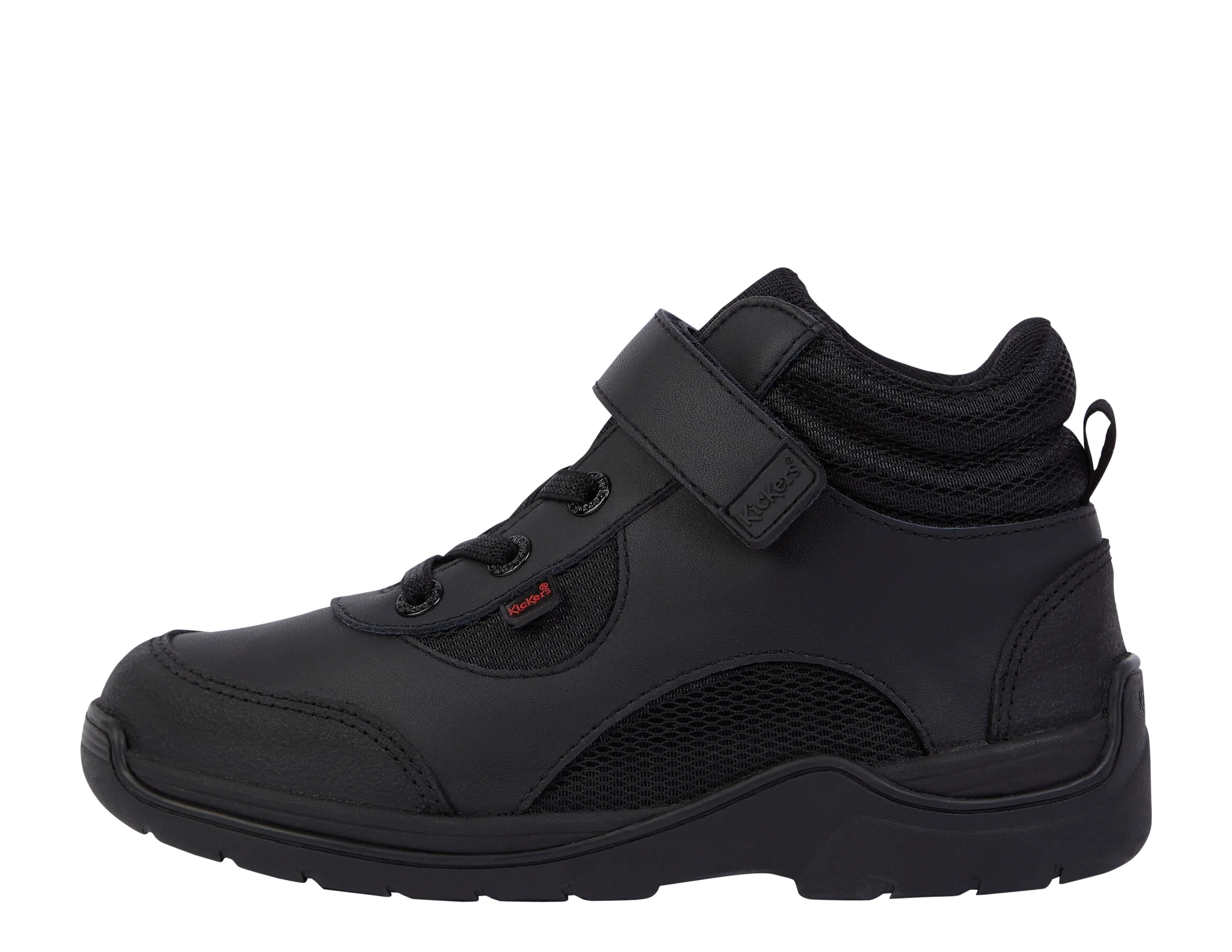 Junior Boys Stomper Hi Leather Black