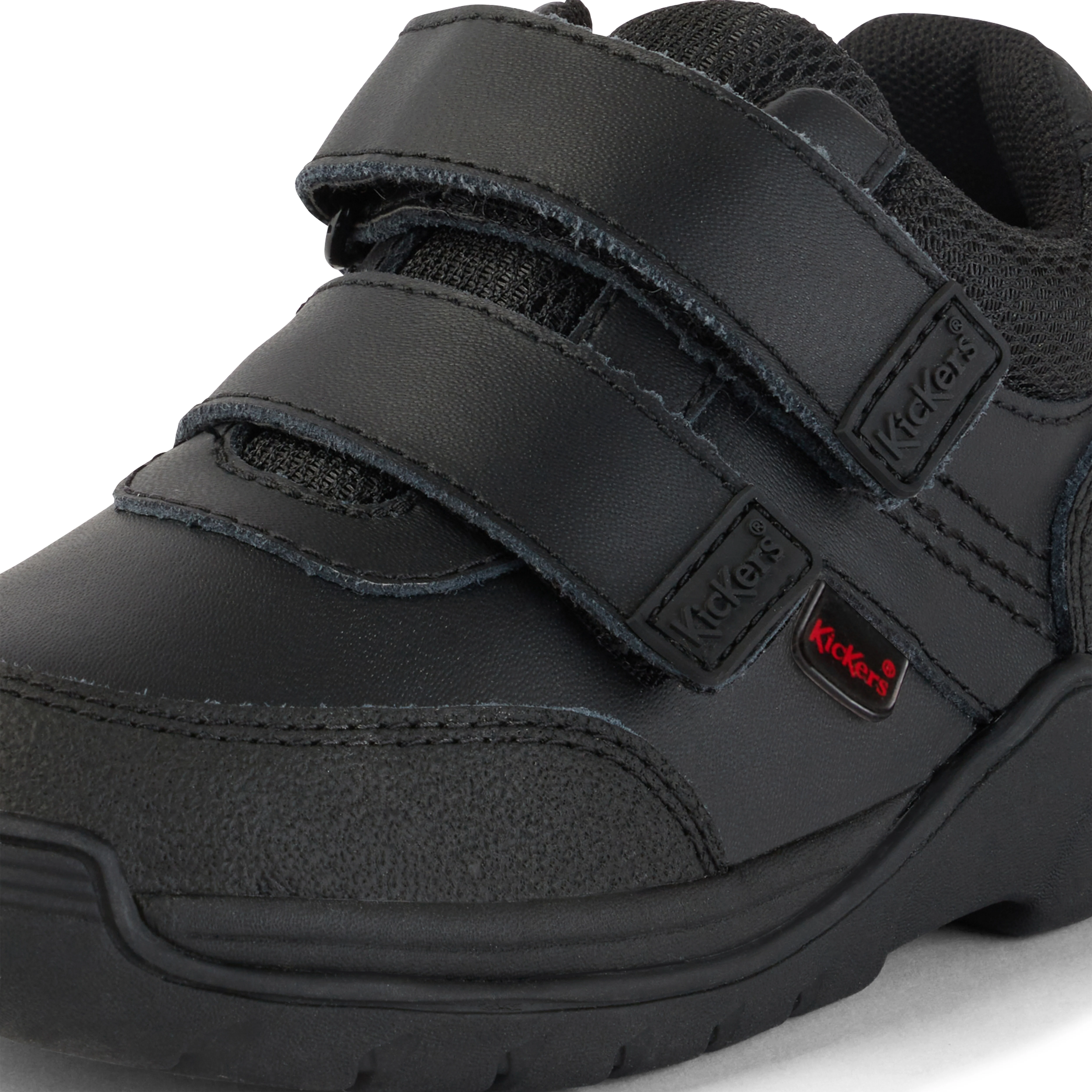 Junior Boys Stomper Mid Leather Black - Image 6
