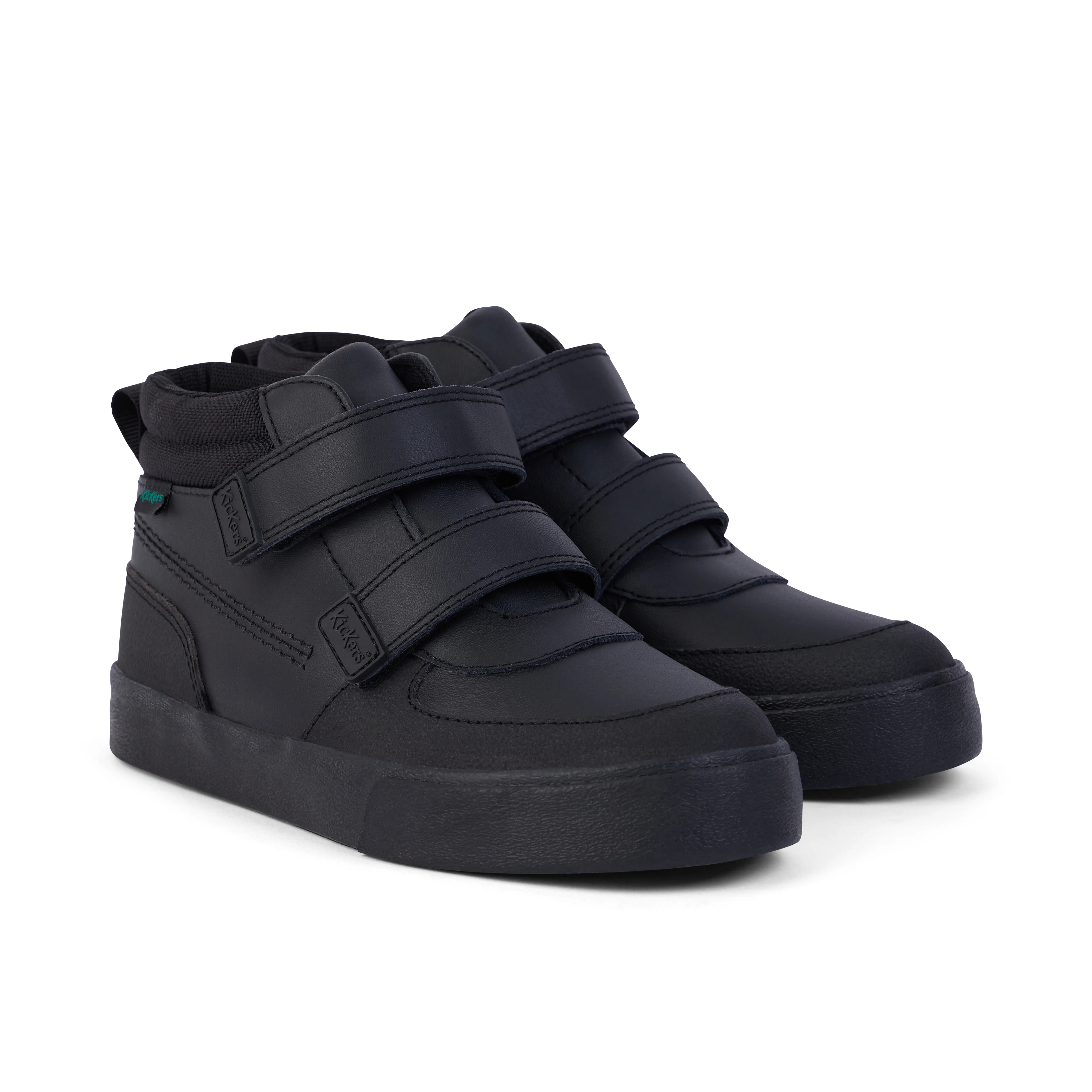 Junior Boys Tovni Scuff Hi Leather Black - Image 3