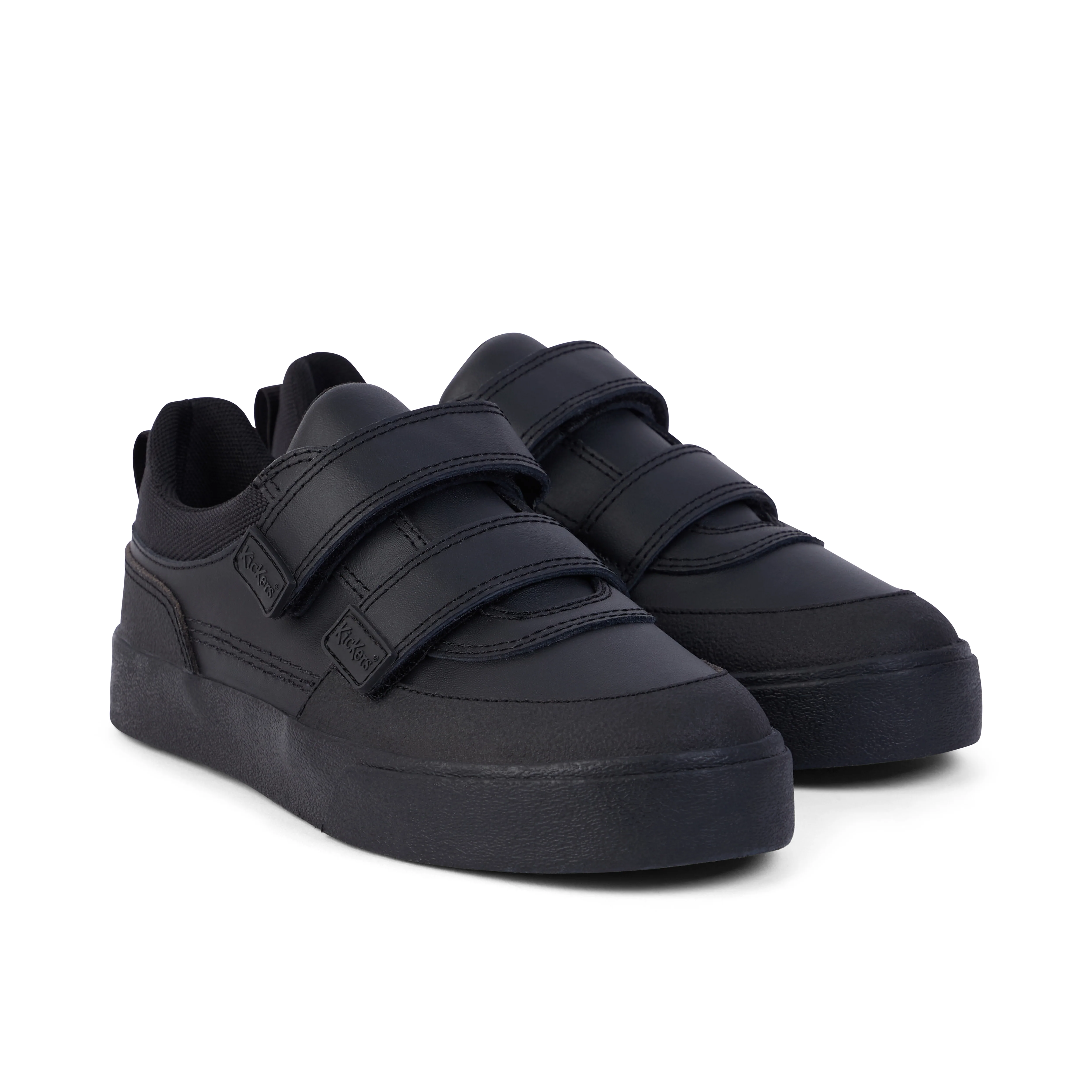 Junior Boys Tovni Scuff Lo Leather Black - Image 3