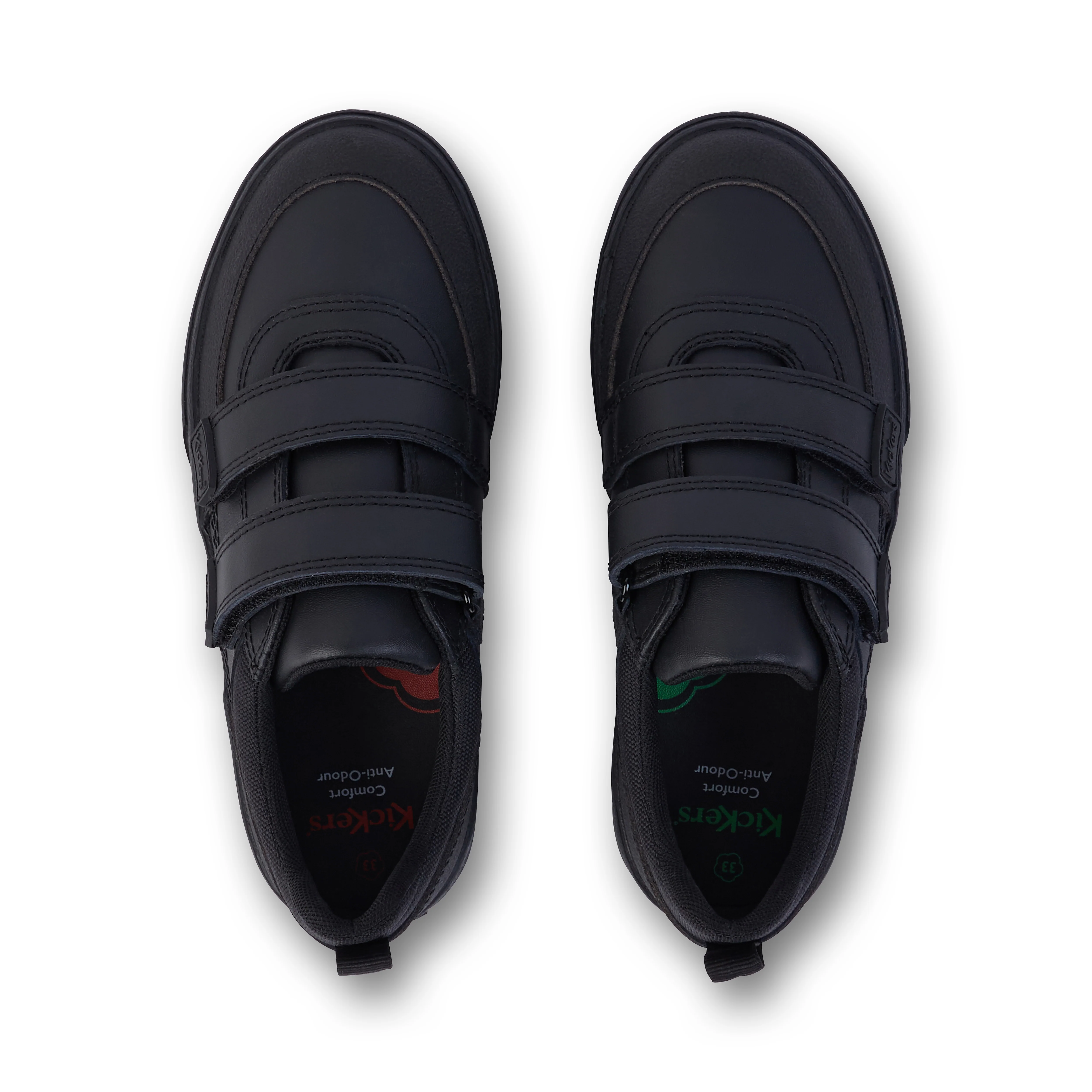 Junior Boys Tovni Scuff Lo Leather Black - Image 4