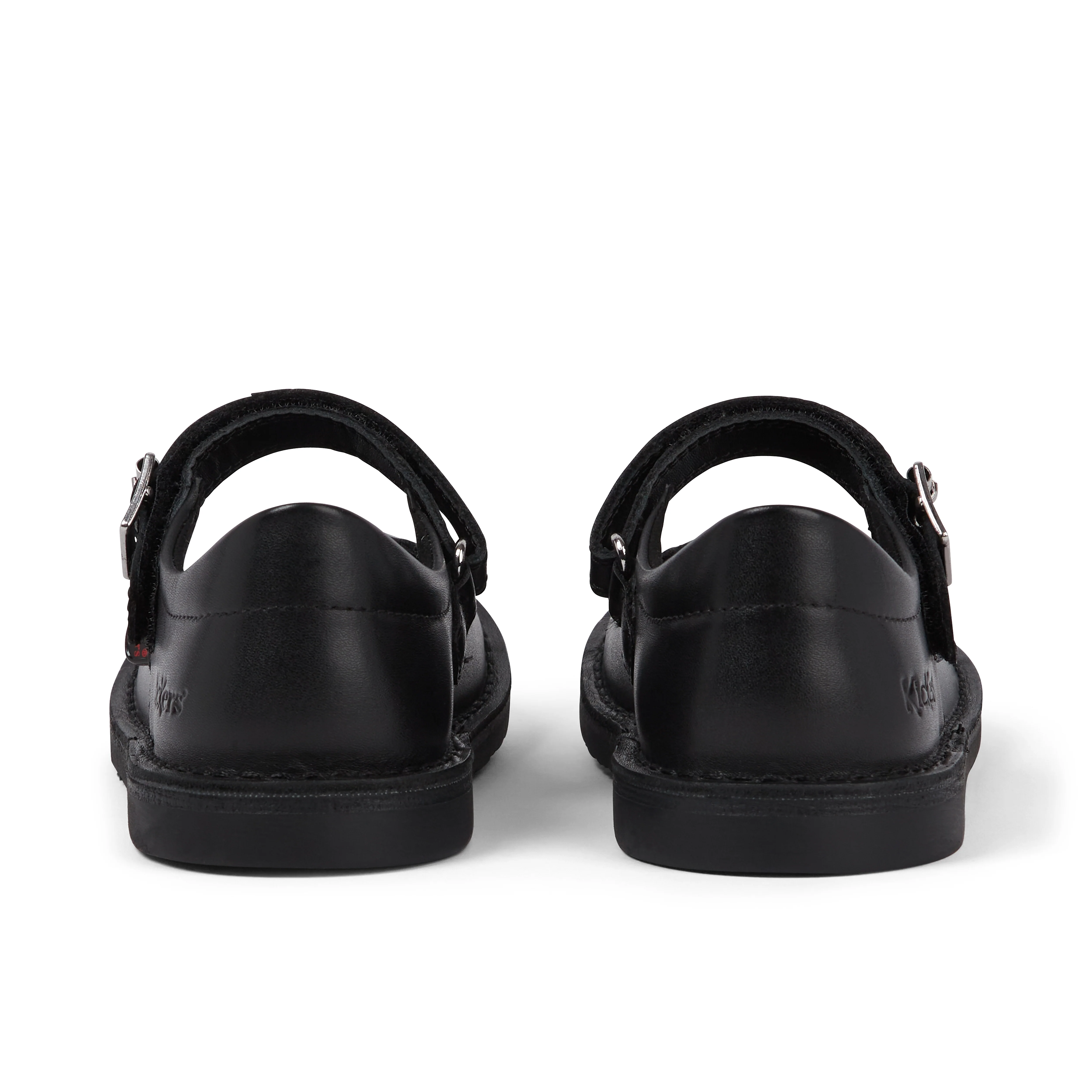 Junior Girls Adlar MJ Scallop Leather Black - Image 5