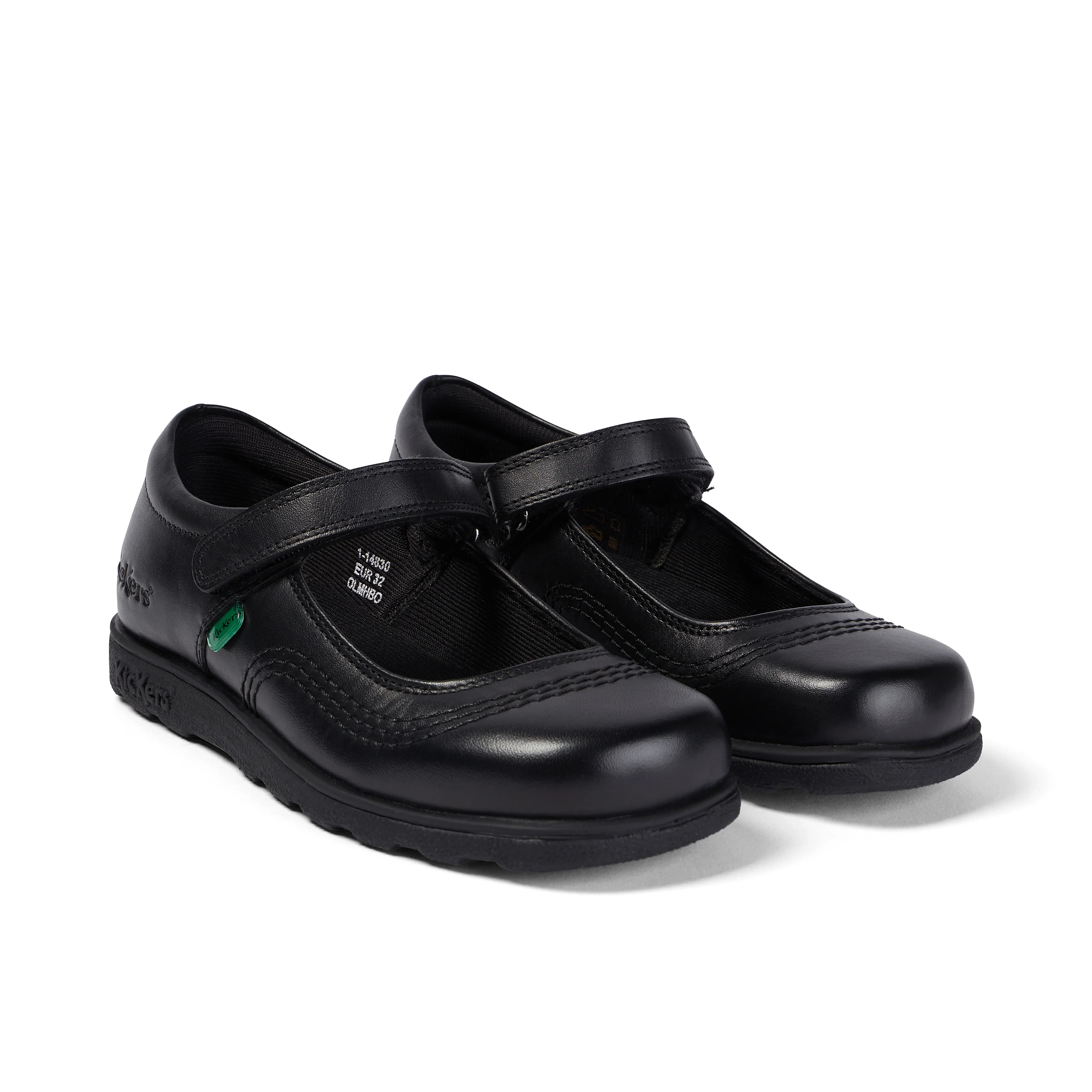 Junior Girls Fragma Pop Leather Black - Image 3