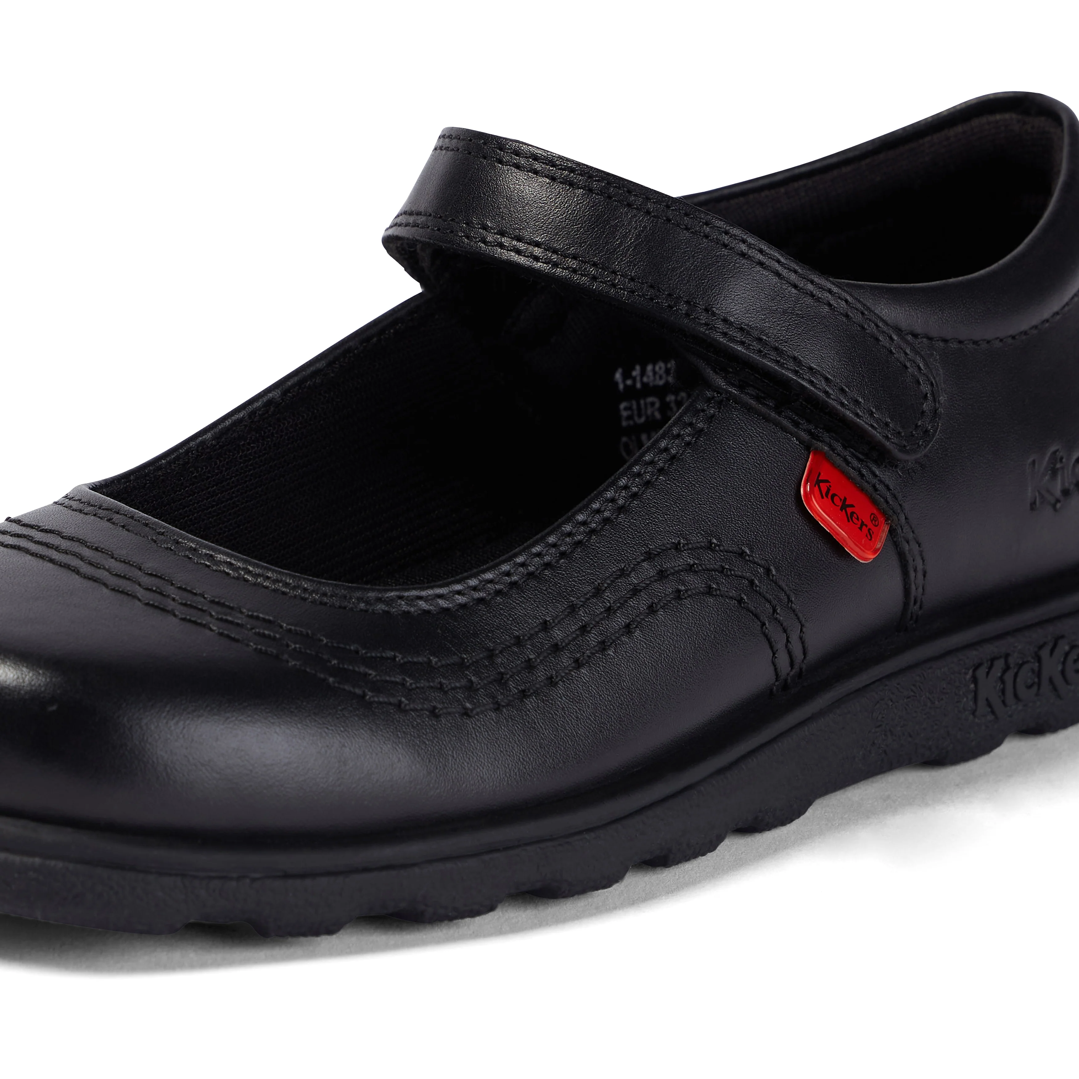 Junior Girls Fragma Pop Leather Black - Image 6