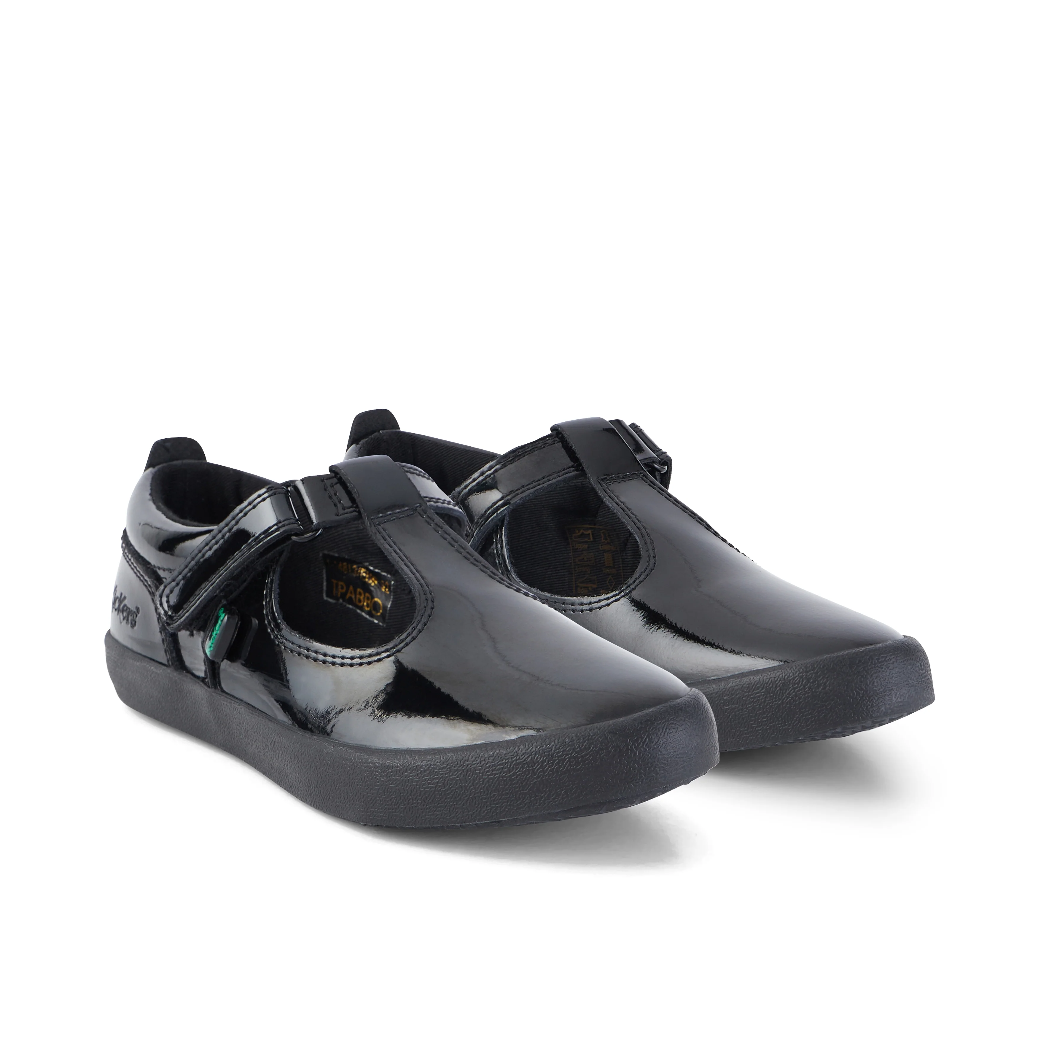 Junior Girls Kariko T Bar Patent Leather Black - Image 3