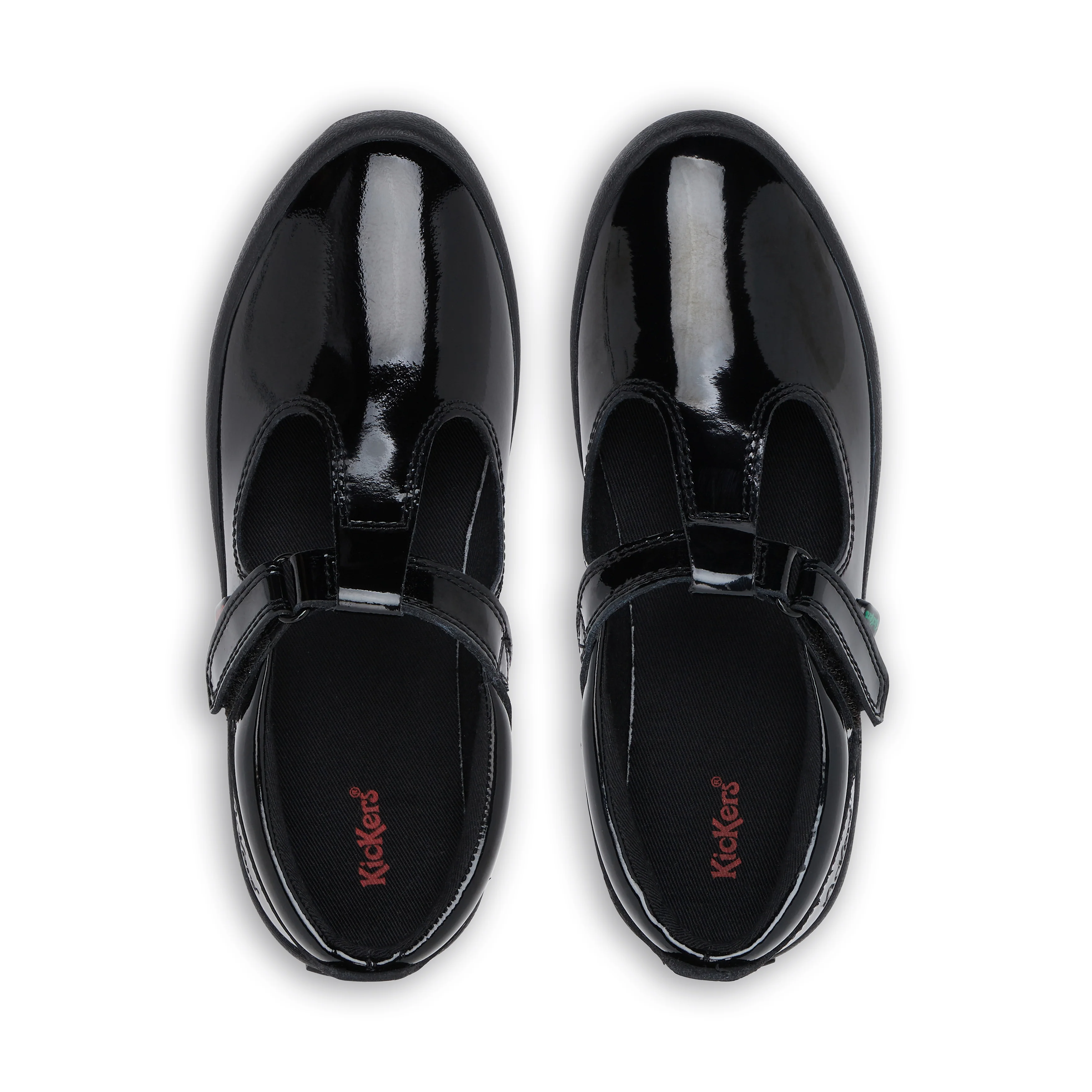 Junior Girls Kariko T Bar Patent Leather Black - Image 4