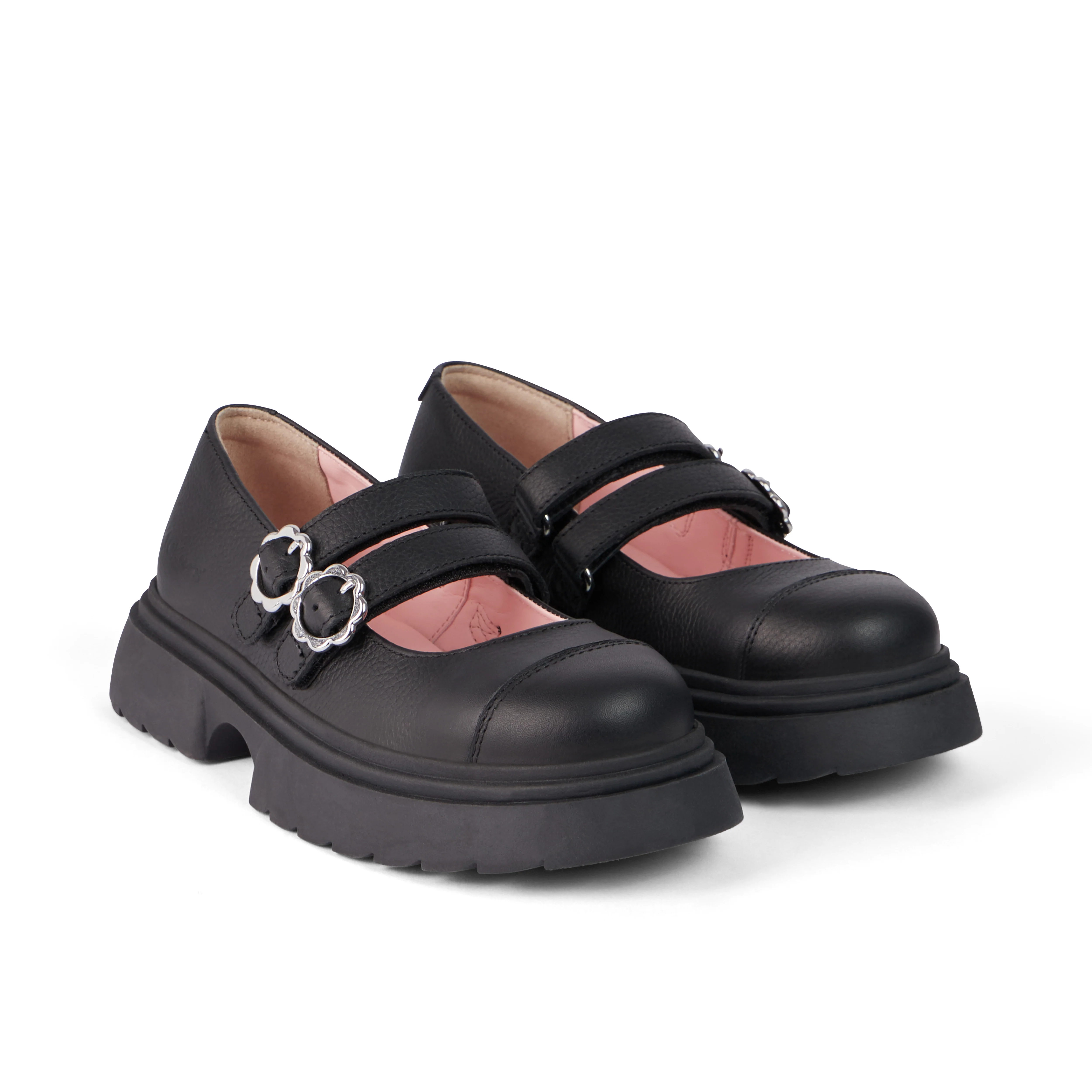 Junior Girls Kenzi MJ Shoes Leather Black - Image 3