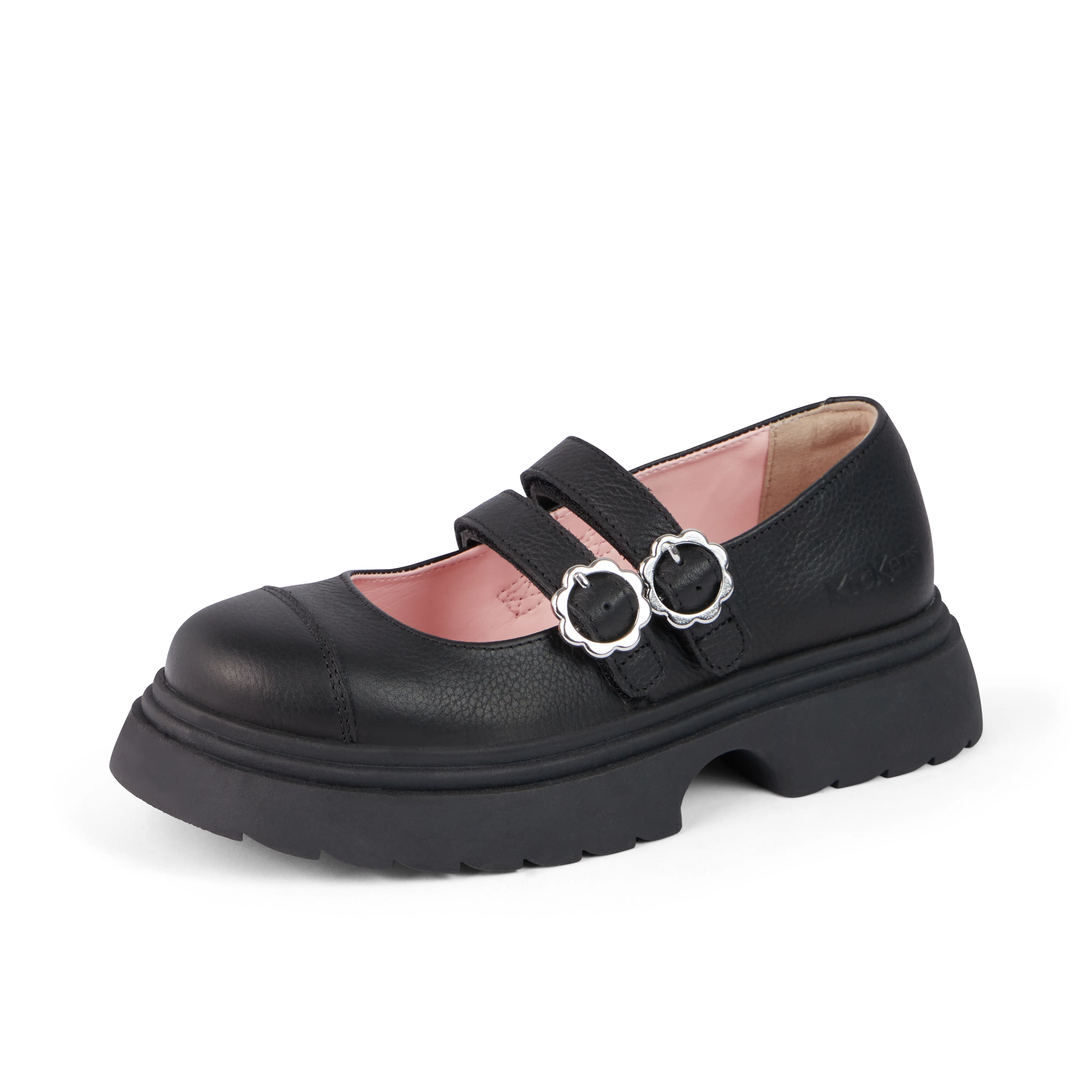 Junior Girls Kenzi MJ Shoes Leather Black - Image 6