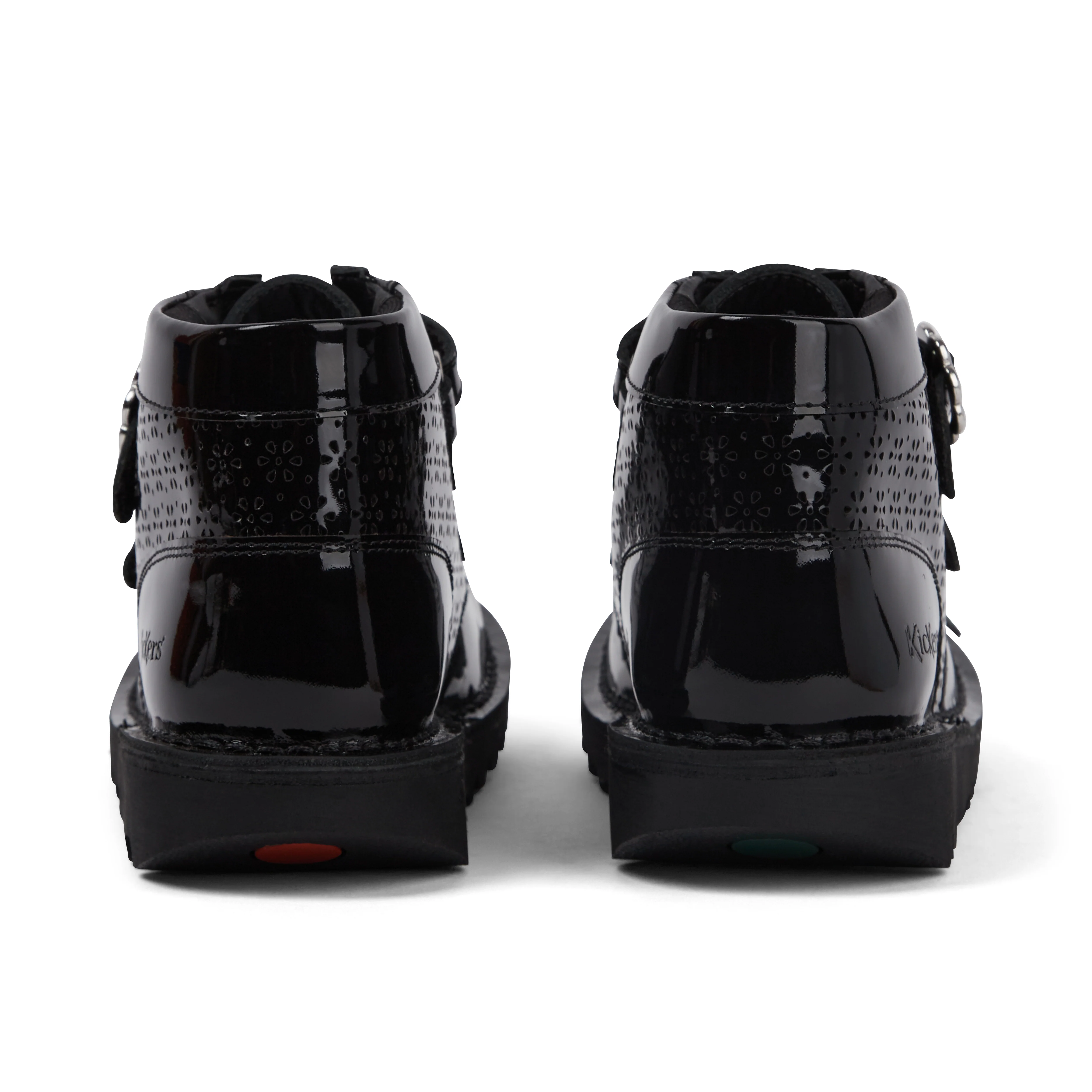 Junior Girls Kick Hi Meadow Patent Leather Boots Black - Image 5