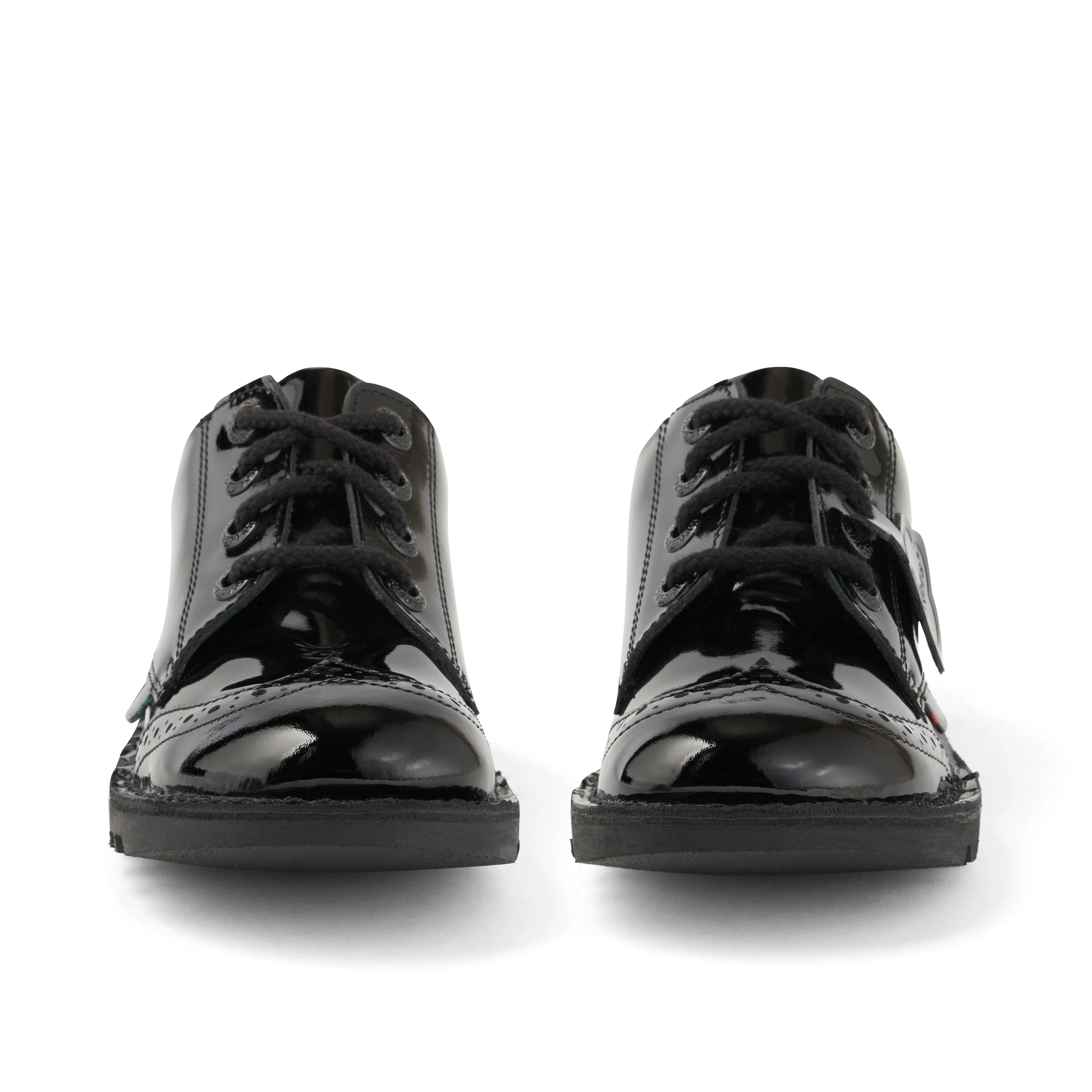 Junior Girls Kick Lo Brogue Patent Leather Black - Image 2