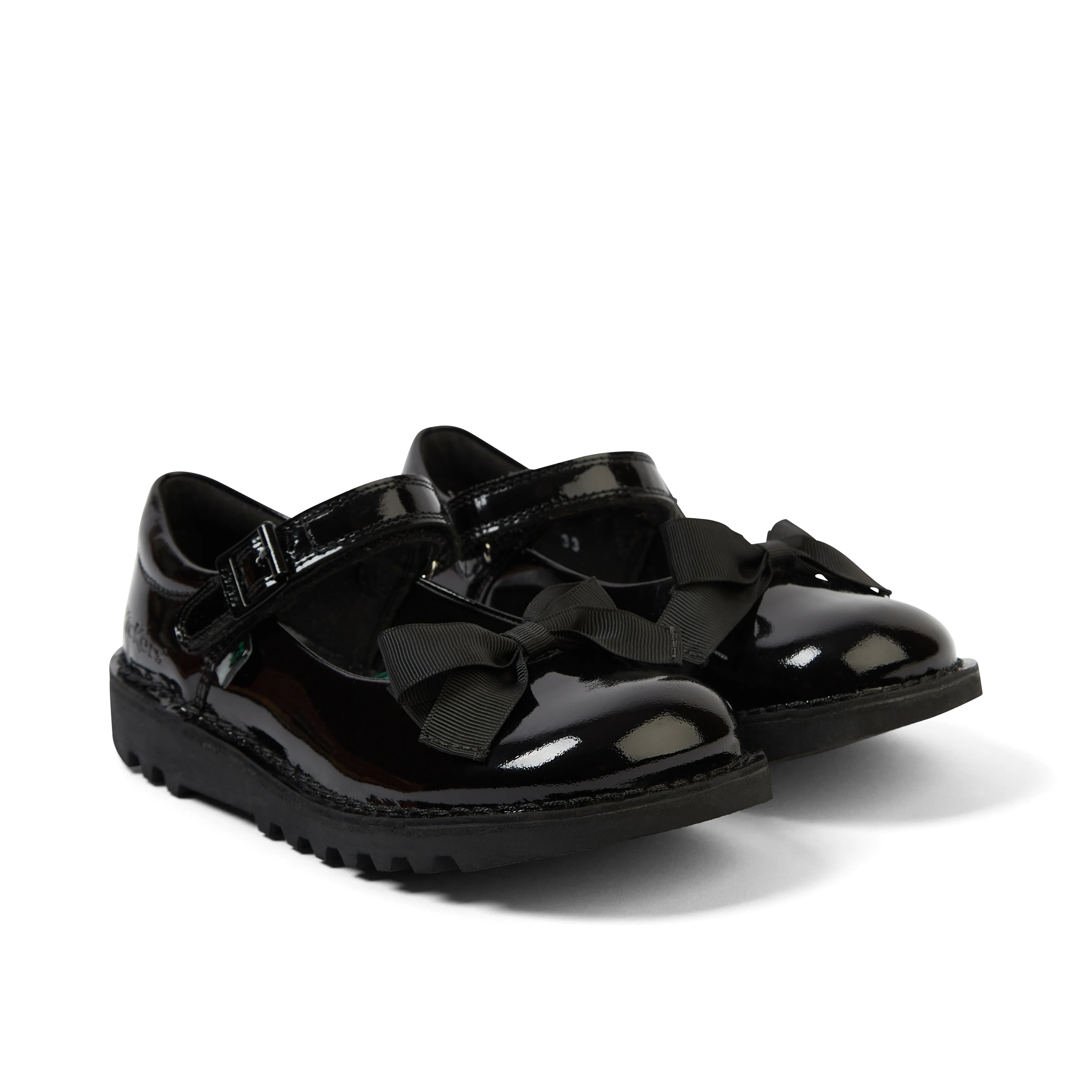 Junior Girls Kick Mj Bow Patent Leather Black - Image 3
