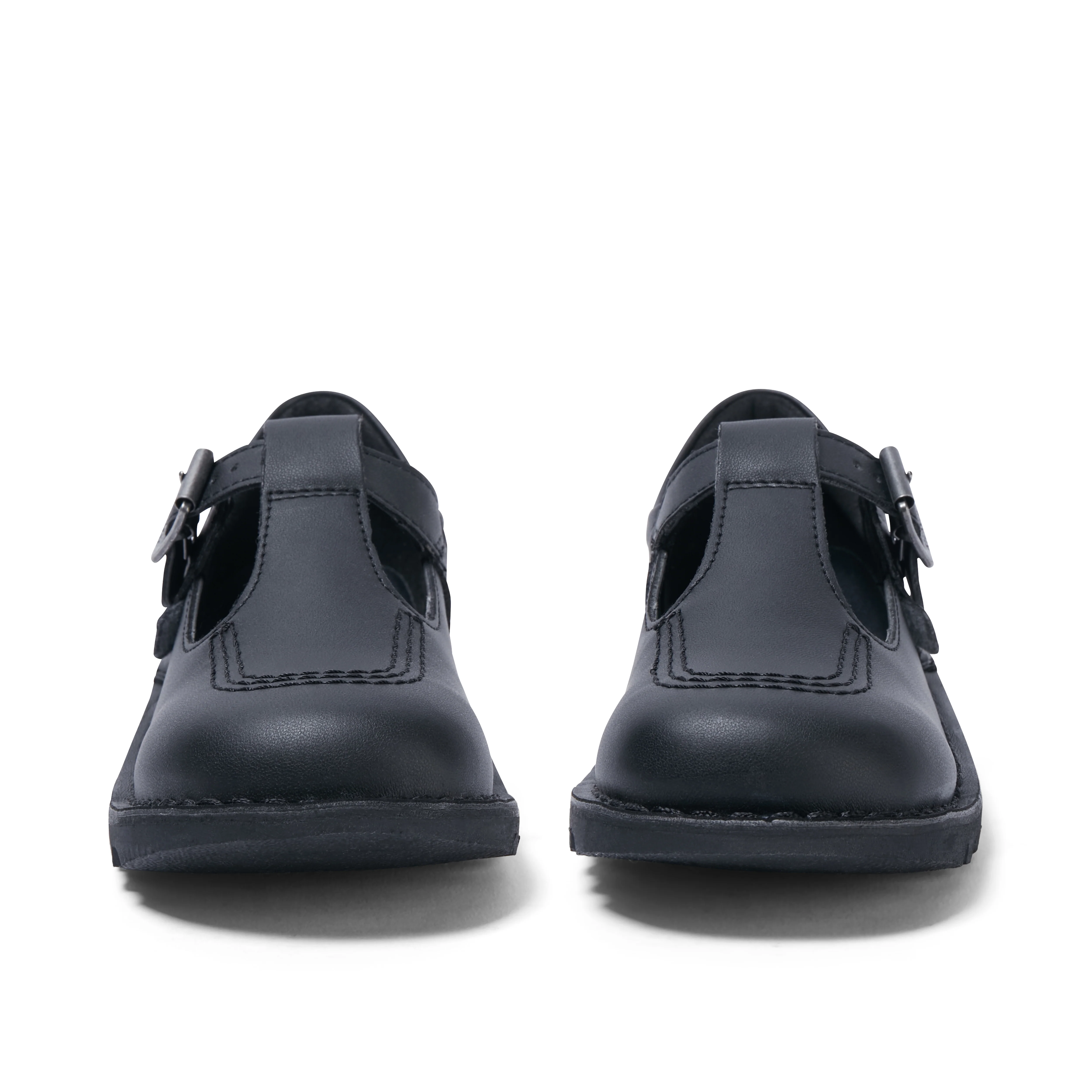 Junior Girls Kick T Bar Leather Alternative Black - Image 2