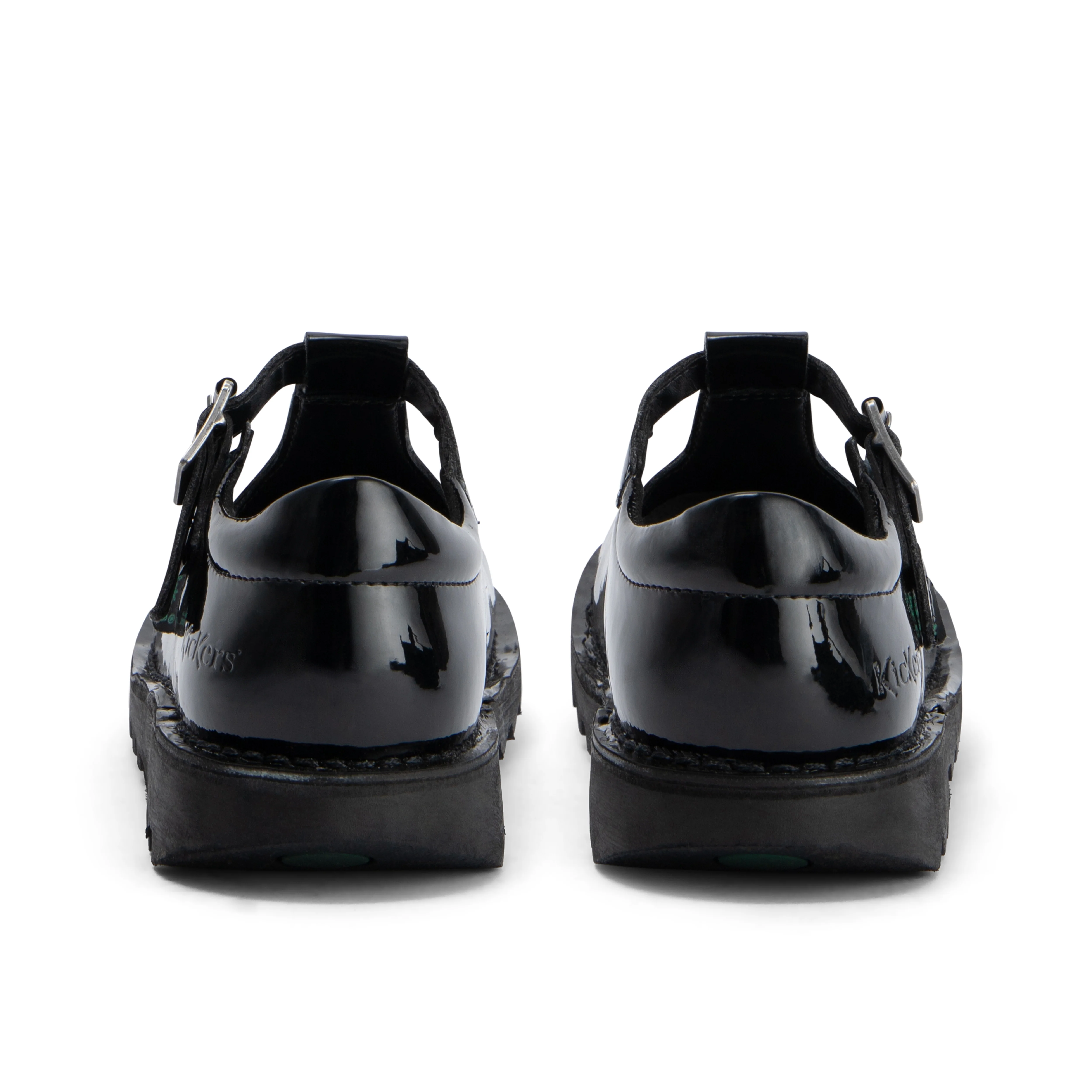 Junior Girls Kick T Bar Leather Alternative Patent Leather Black - Image 5