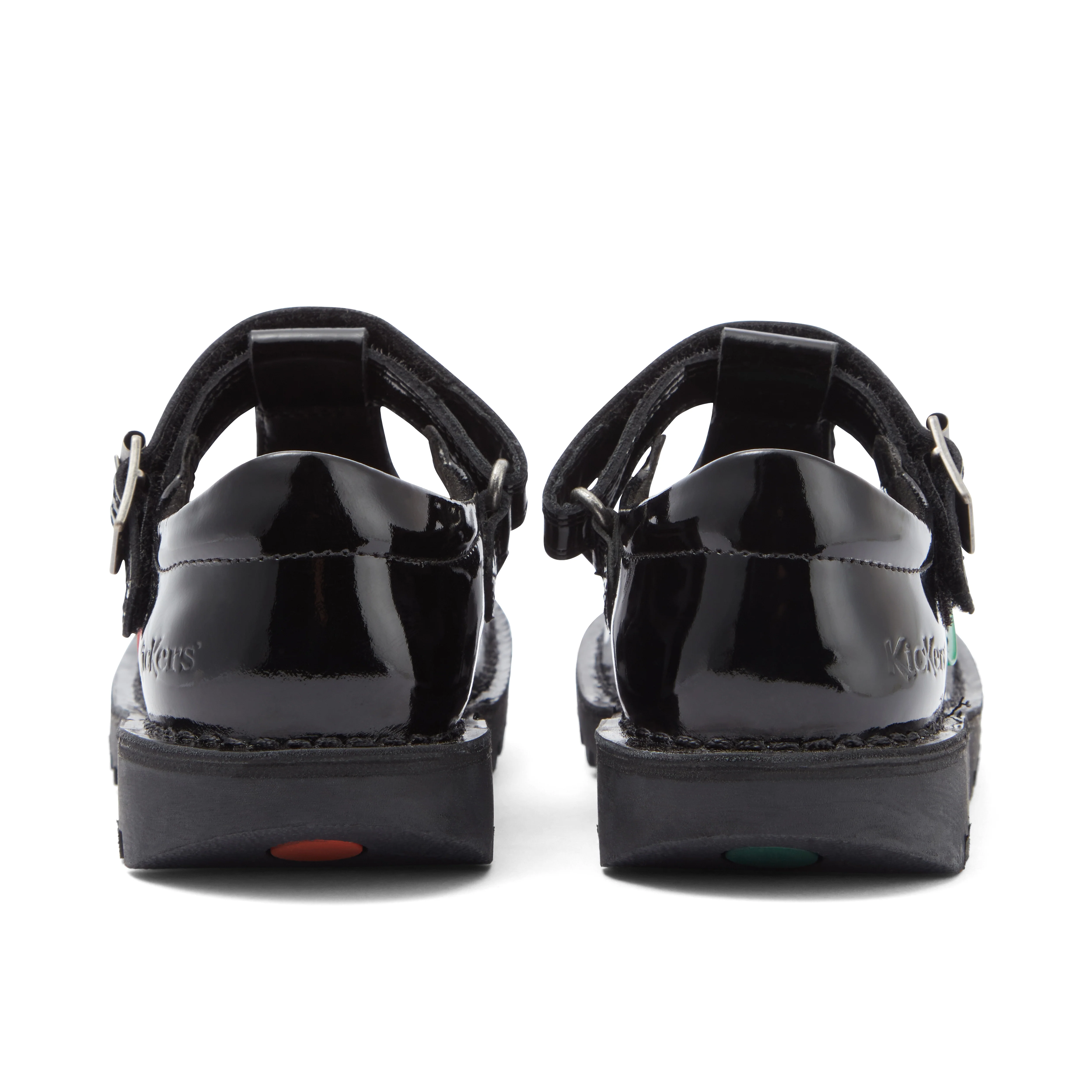 Junior Girls Kick T Bar Vel Patent Leather Black - Image 5