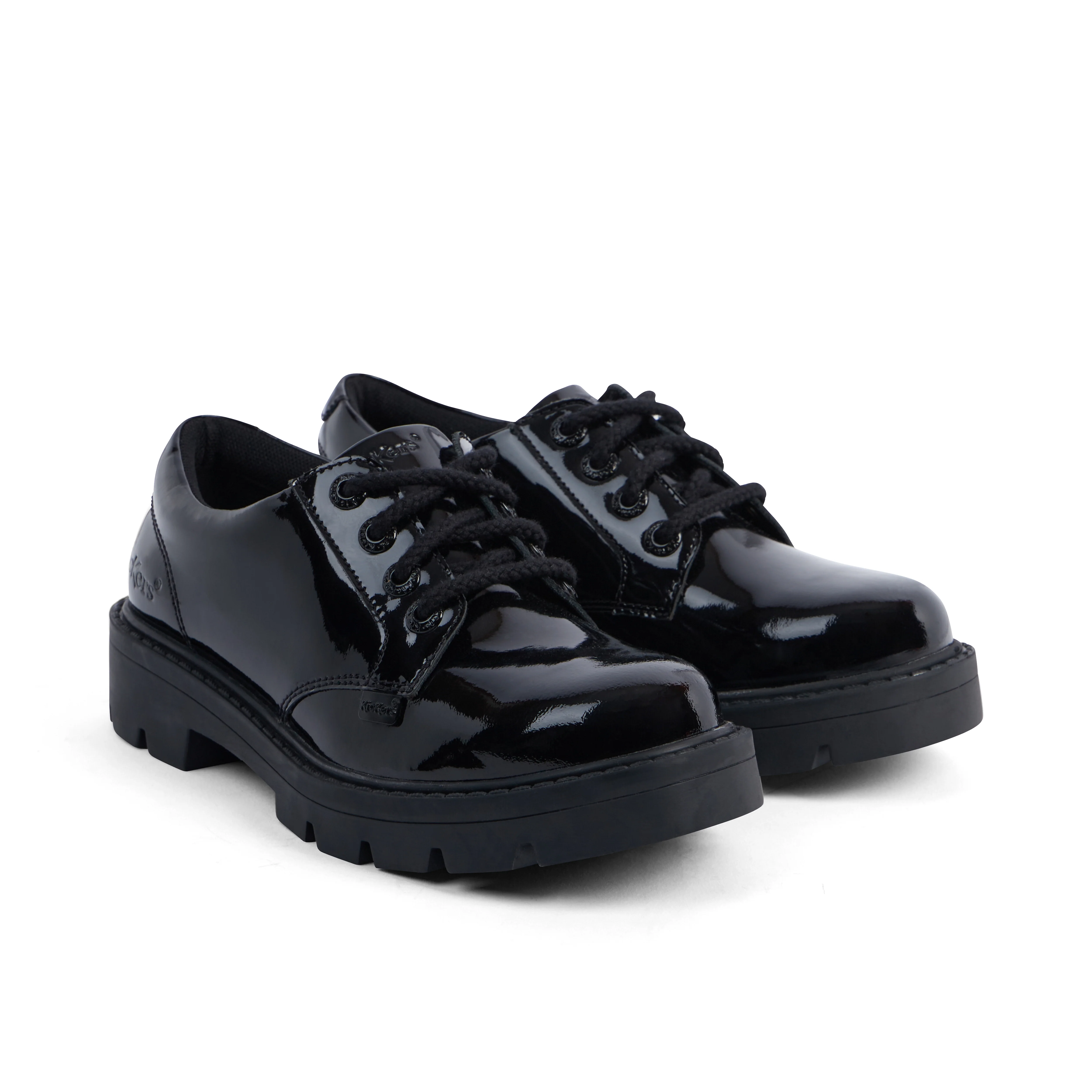 Junior Girls Kori Lace Patent Leather Black - Image 3