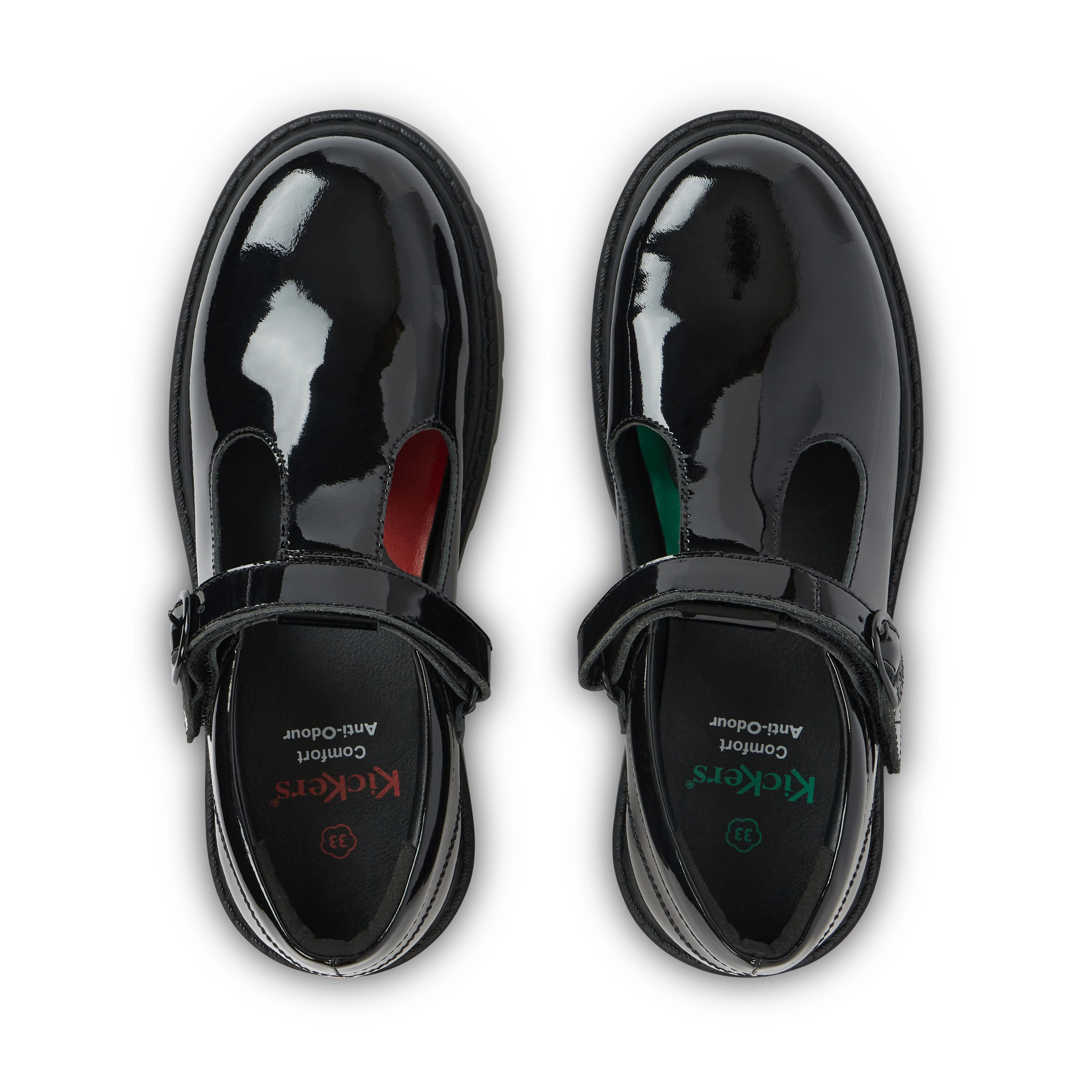 Junior Girls Kori T Bar Patent Leather Black - Image 4