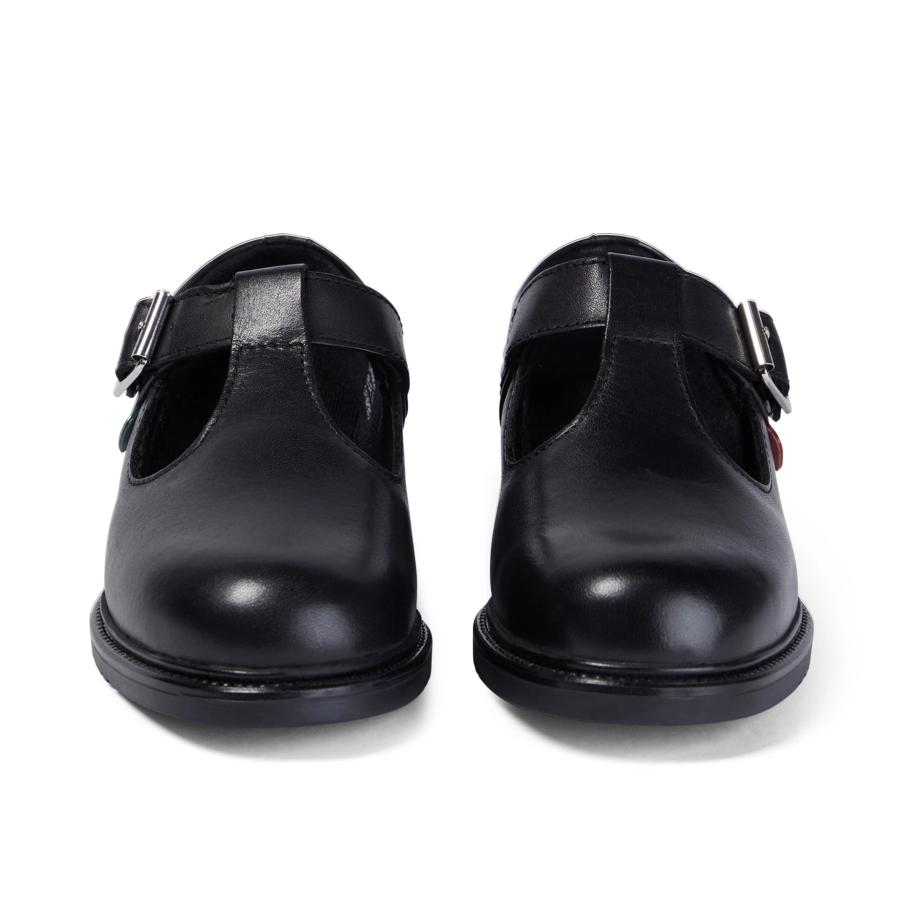 Junior Girls Lach T-Bar Leather Black - Image 2