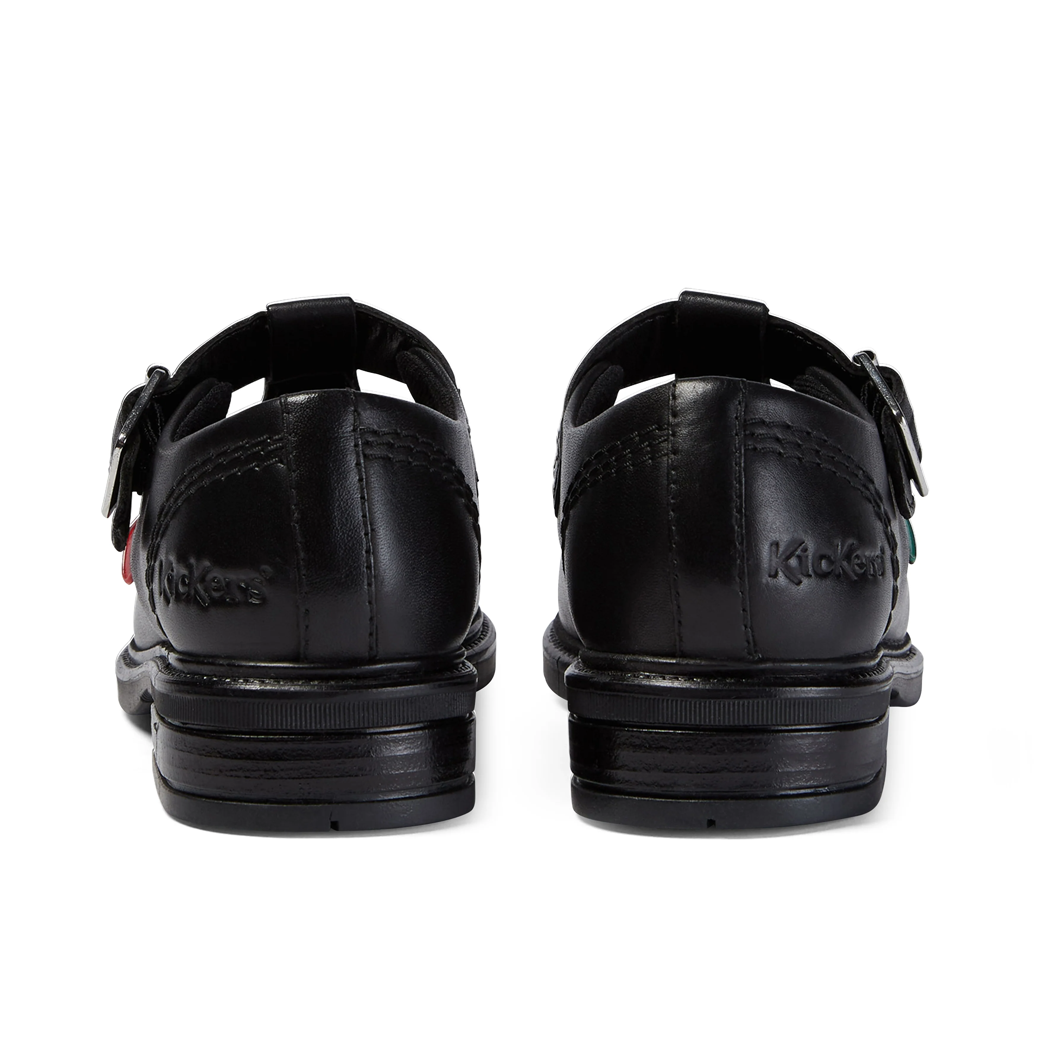 Junior Girls Lach T-Bar Leather Black - Image 5