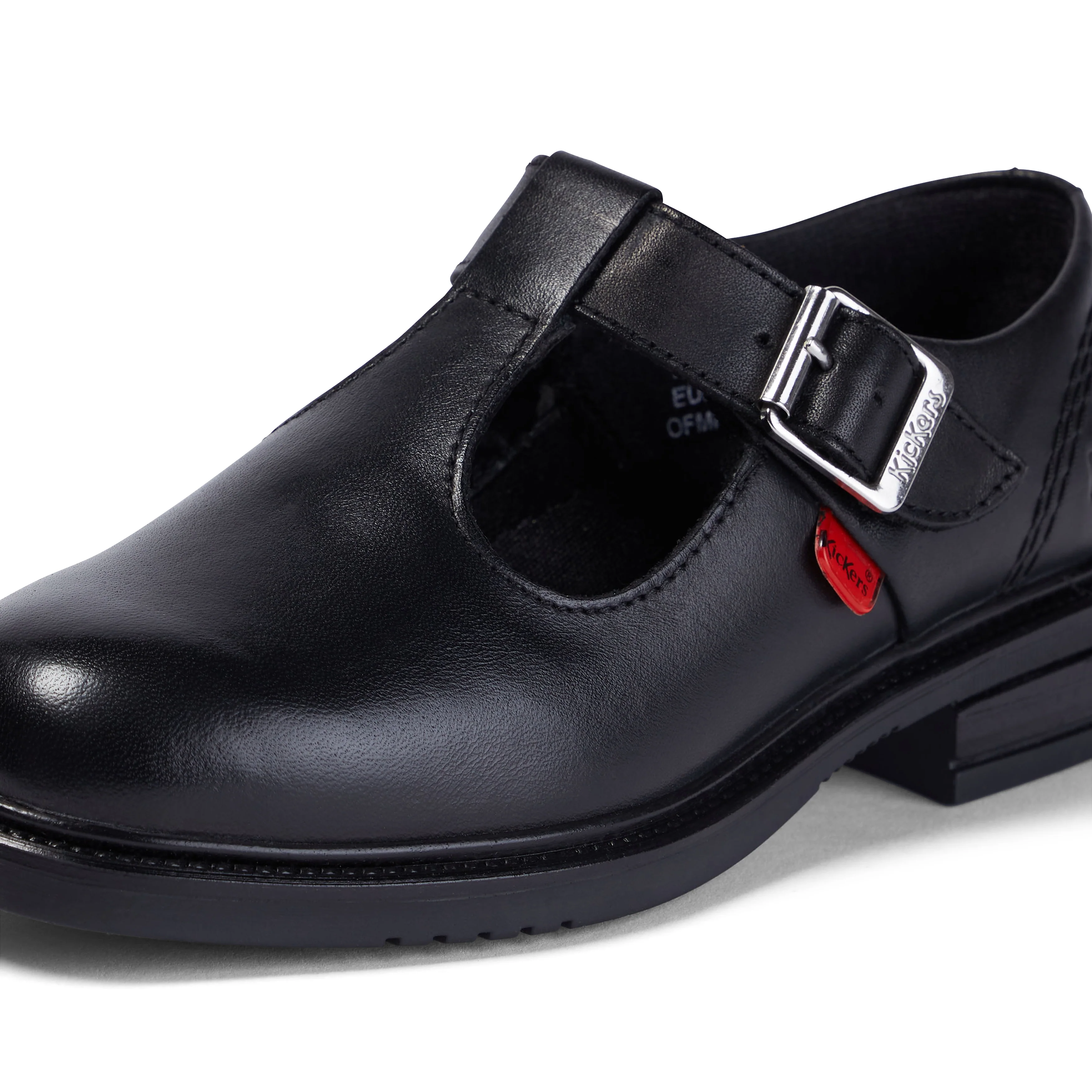Junior Girls Lach T-Bar Leather Black - Image 6