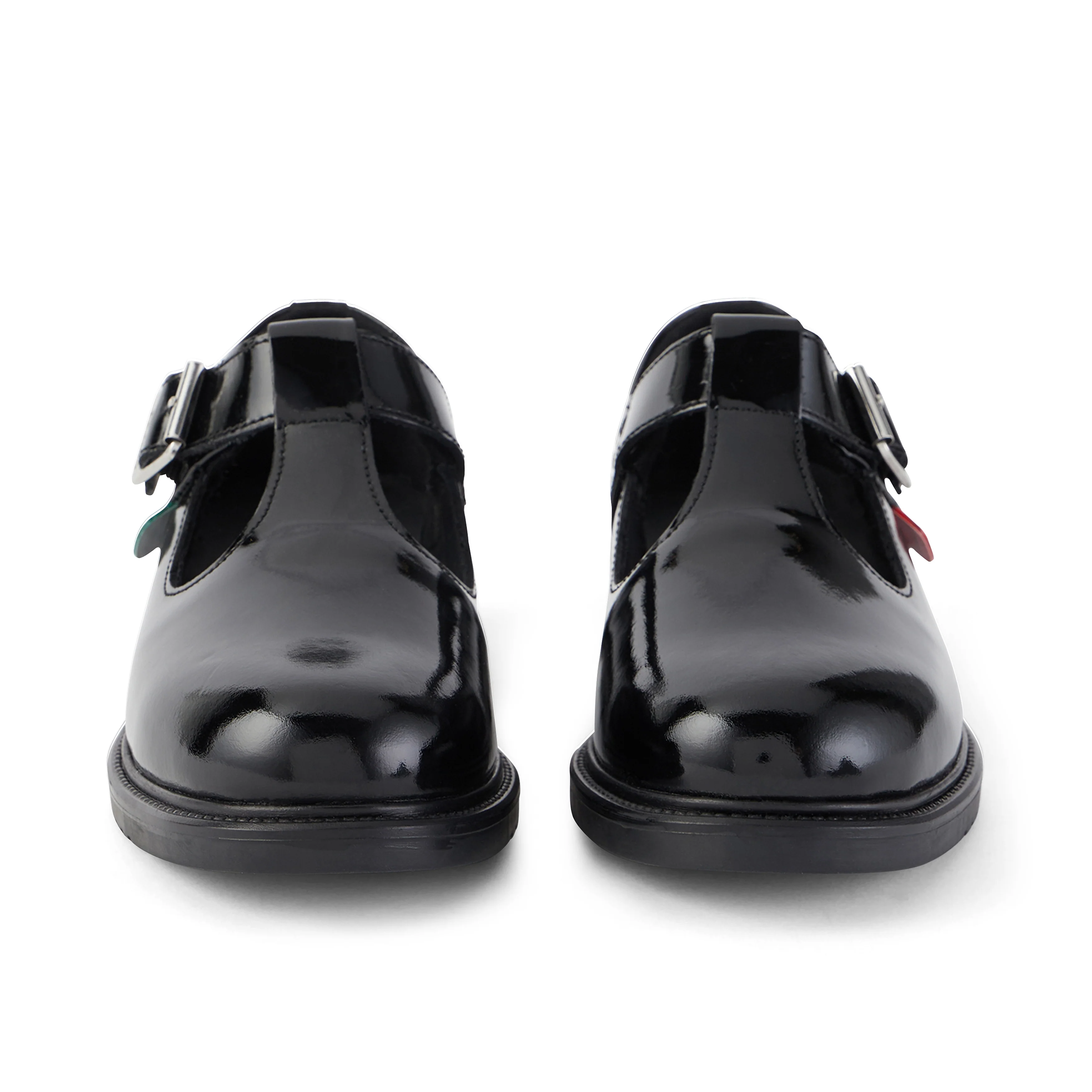 Junior Girls Lach T-Bar Patent Leather Black - Image 2