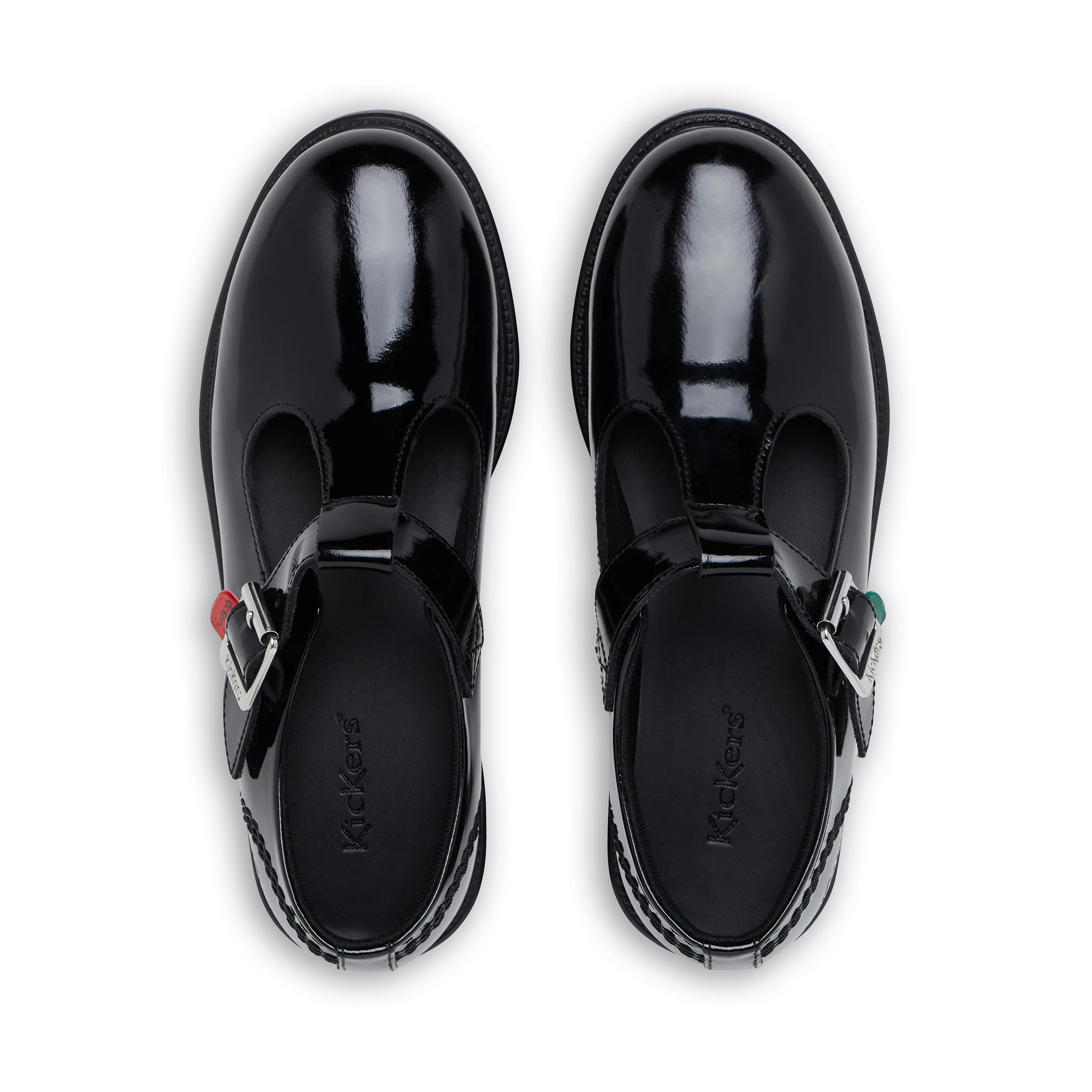 Junior Girls Lach T-Bar Patent Leather Black - Image 4