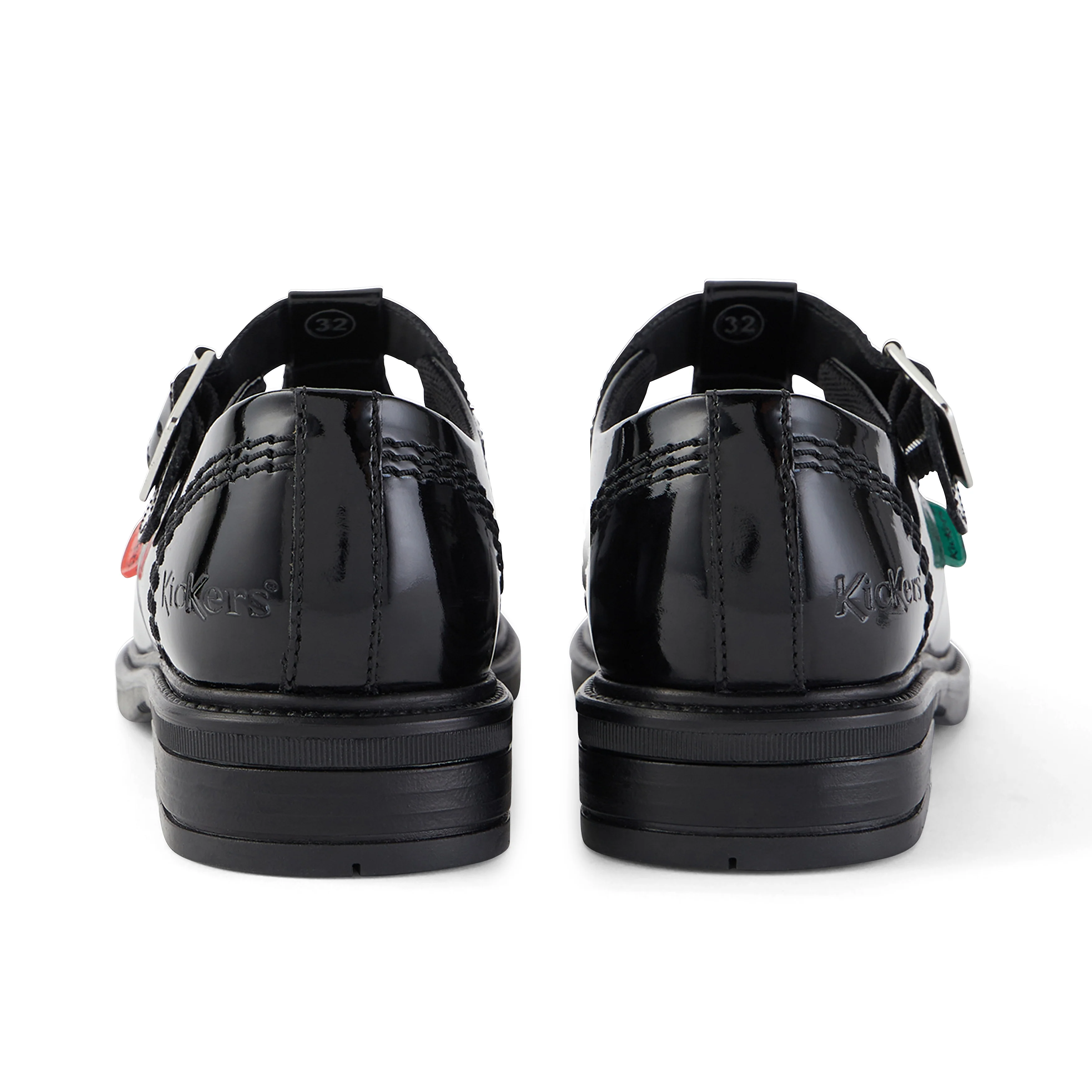 Junior Girls Lach T-Bar Patent Leather Black - Image 5