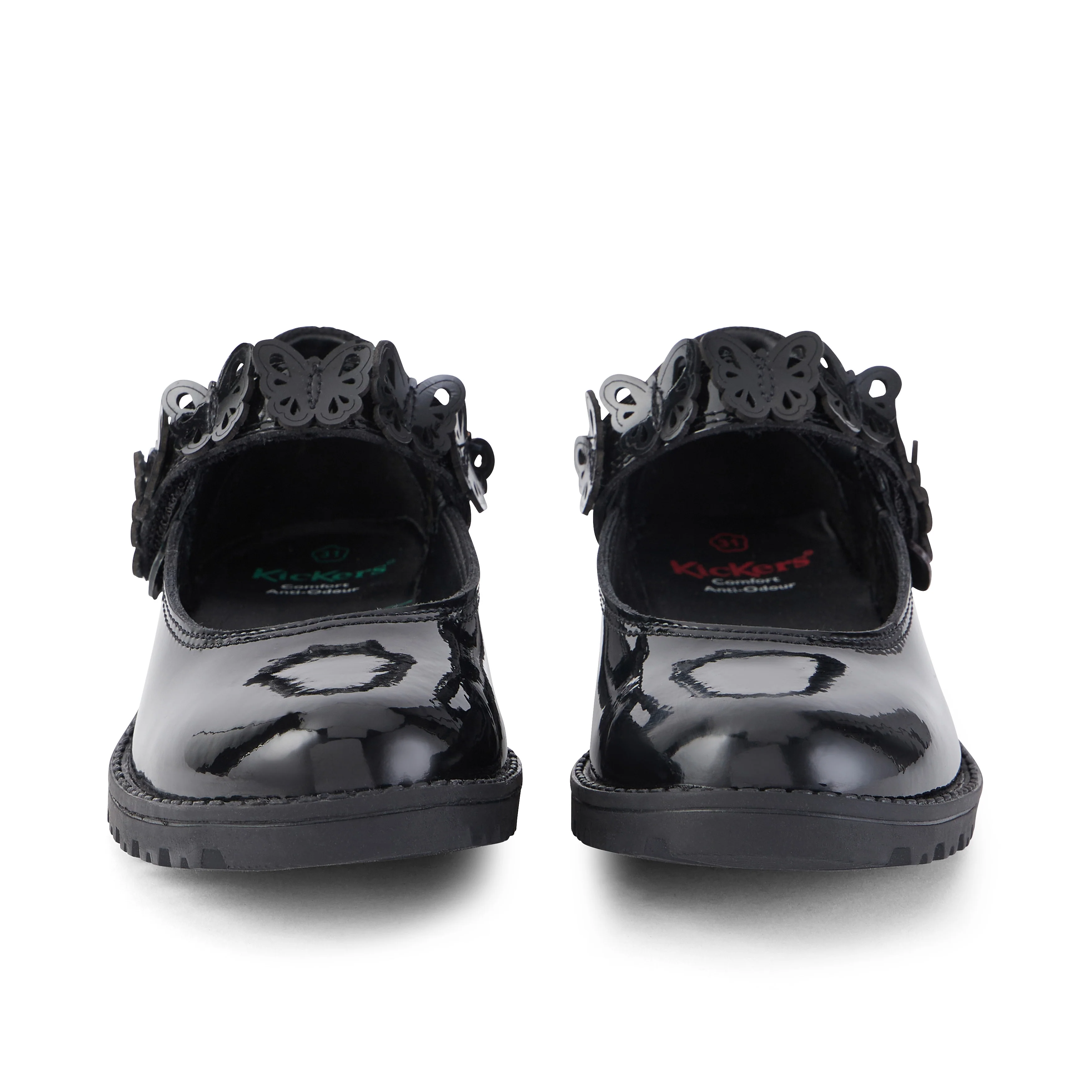 Junior Girls Lachly Butterfly MJ Patent Leather Black - Image 2