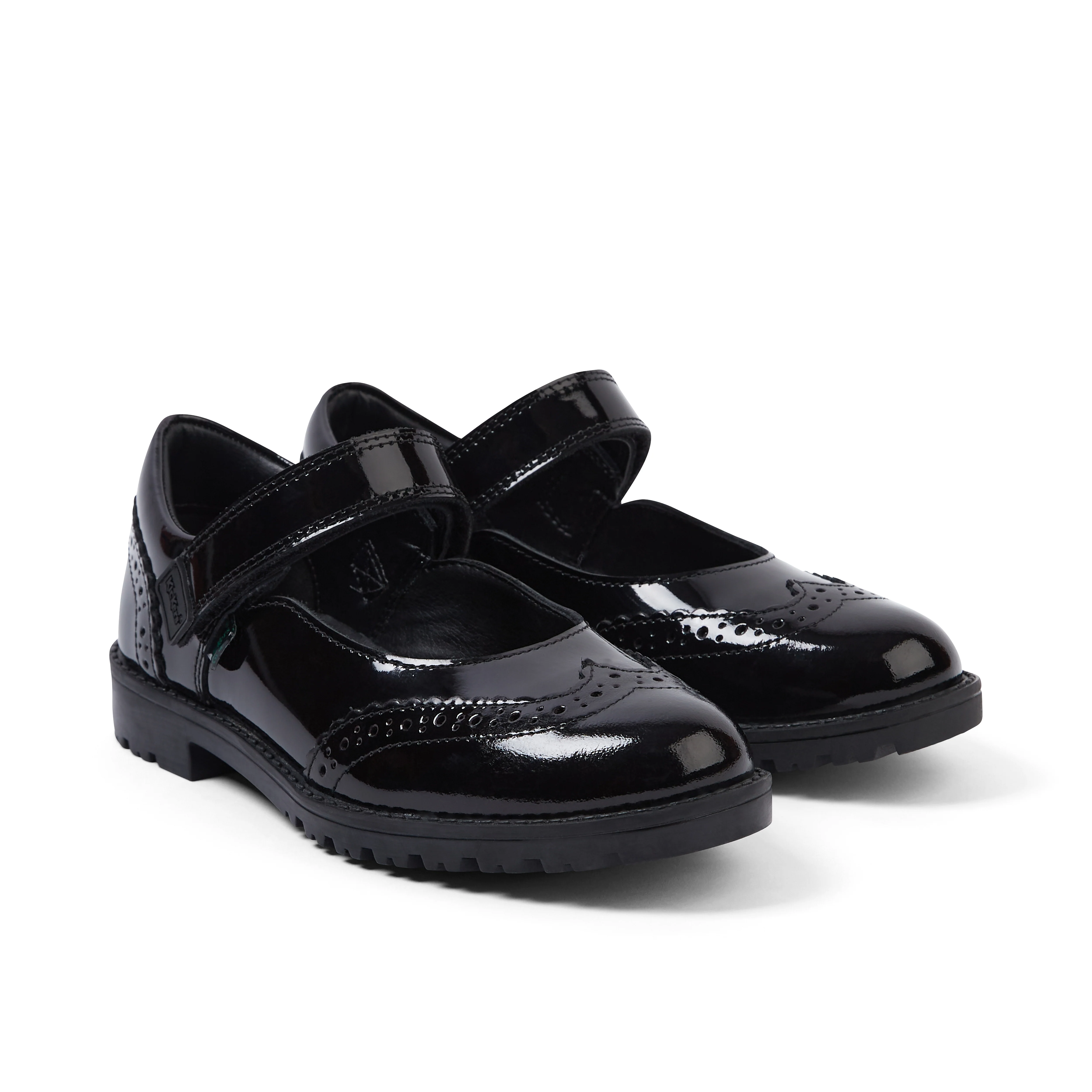 Junior Girls Lachly MJ Brogue Patent Leather Black - Image 3
