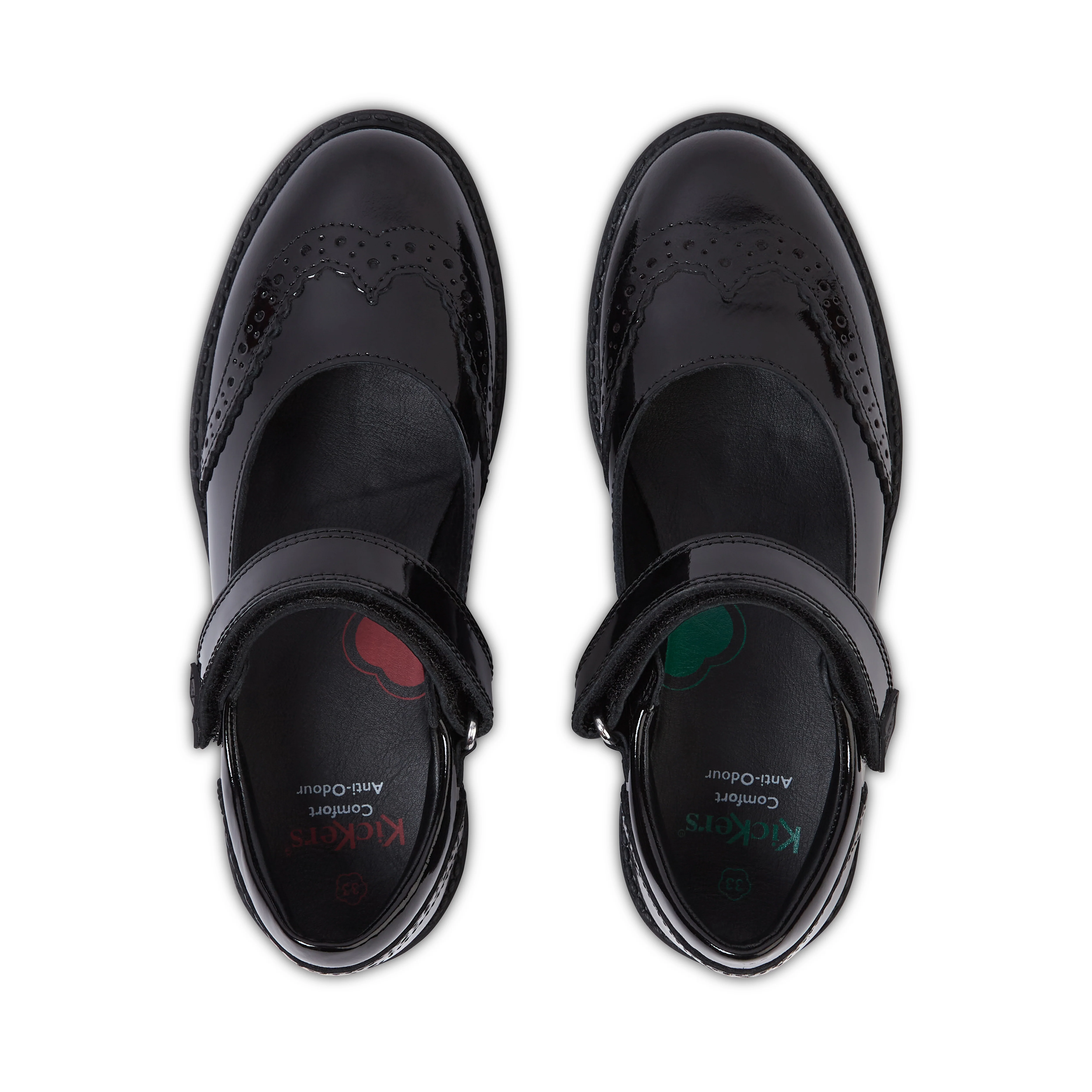 Junior Girls Lachly MJ Brogue Patent Leather Black - Image 4
