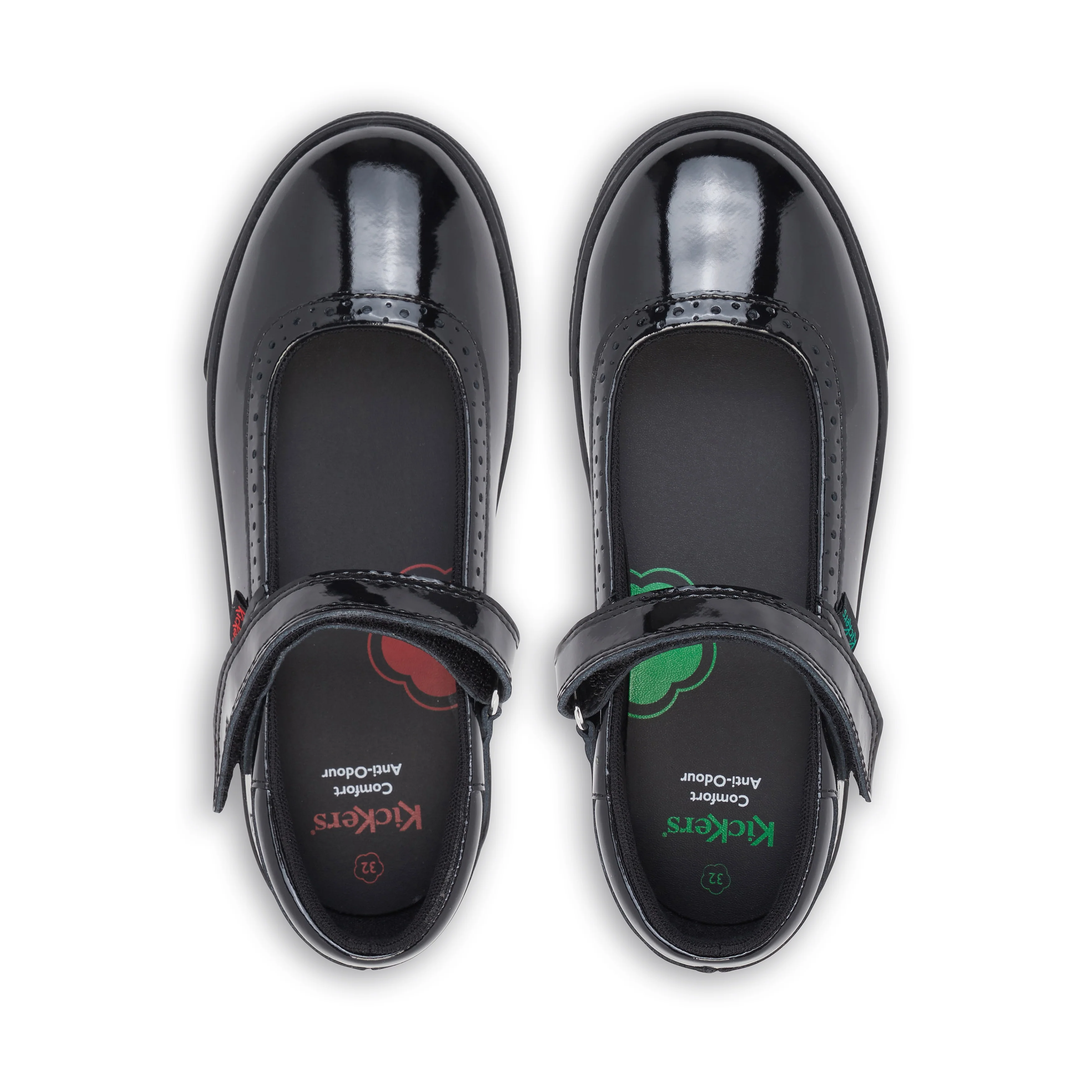 Junior Girls Tovni Brogue MJ Patent Leather Black - Image 4