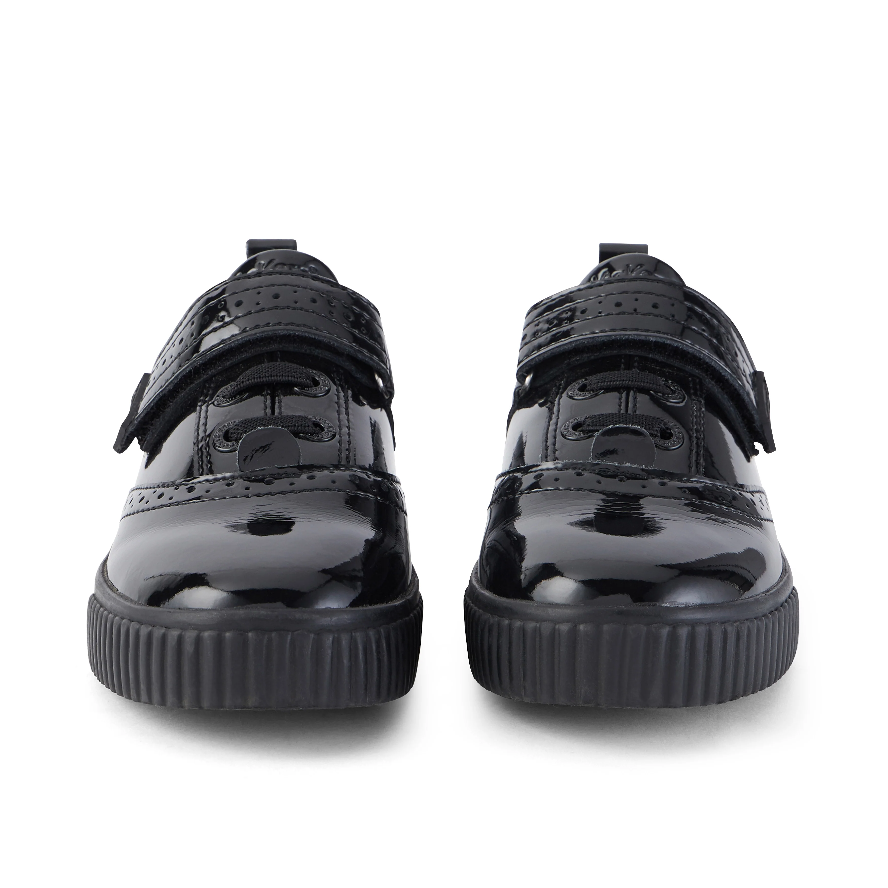 Junior Girls Tovni Brogue Shoe Patent Leather Black - Image 2