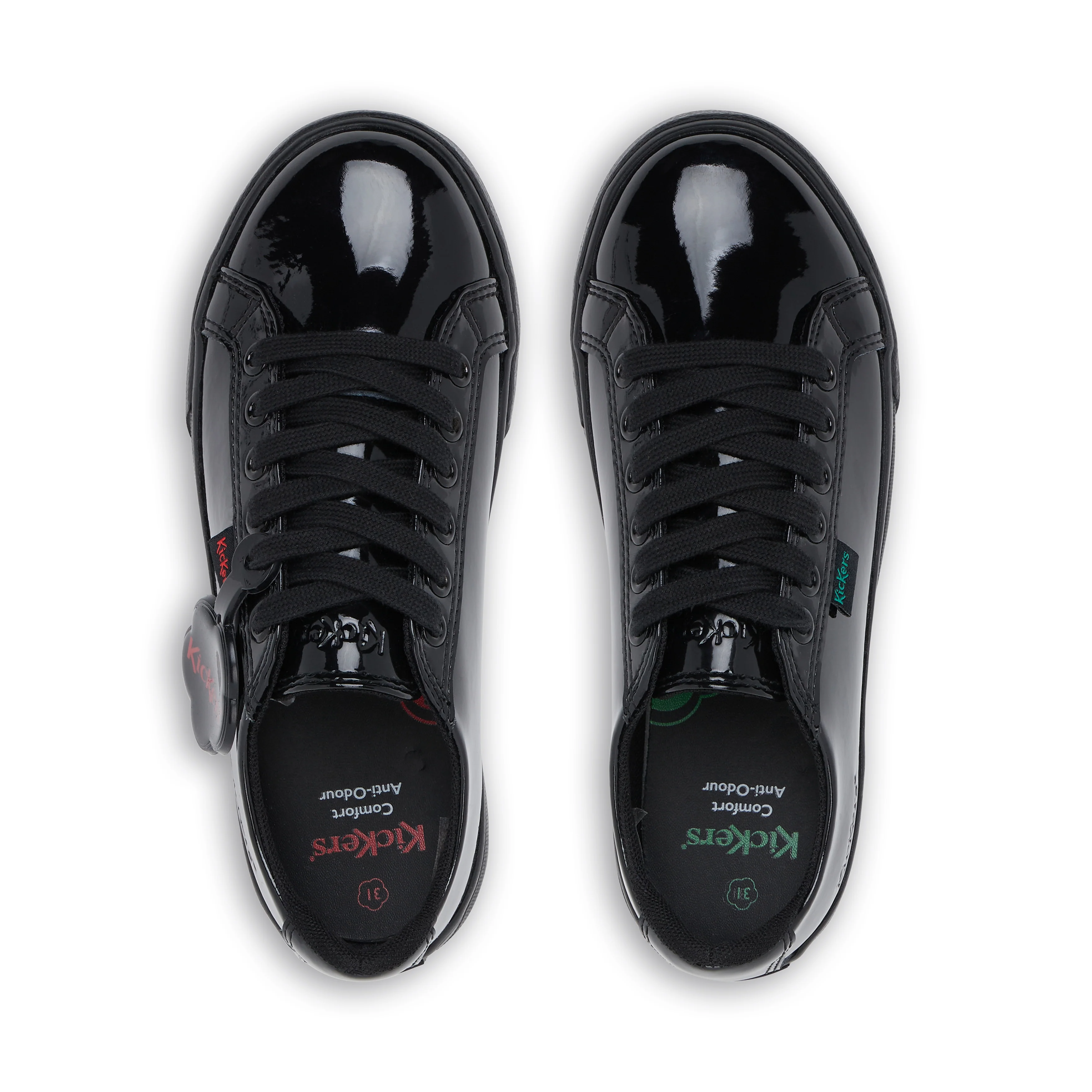 Junior Girls Tovni Lacer Patent Leather Black - Image 4