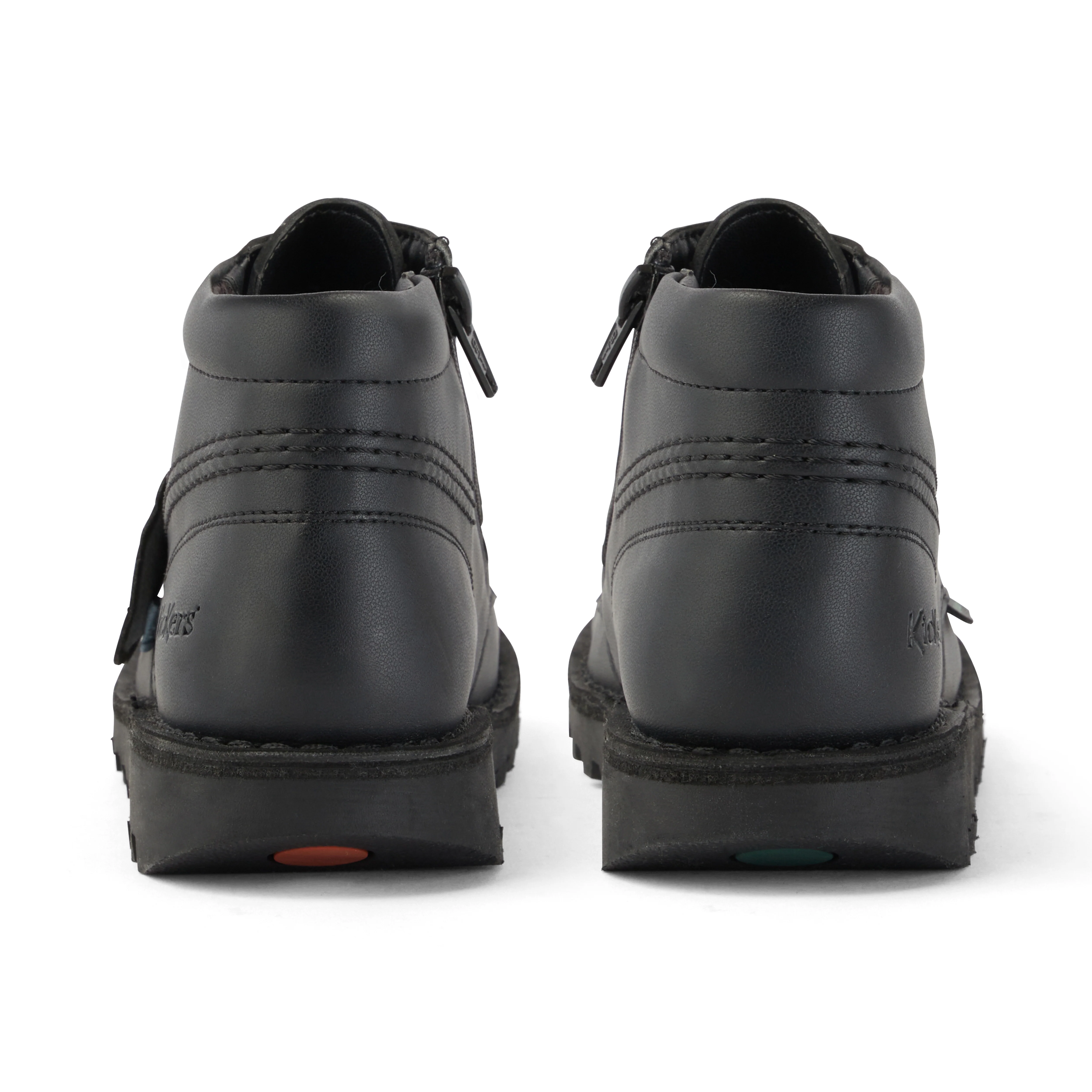 Junior Unisex Kick Hi Zip Leather Alternative Black - Image 5