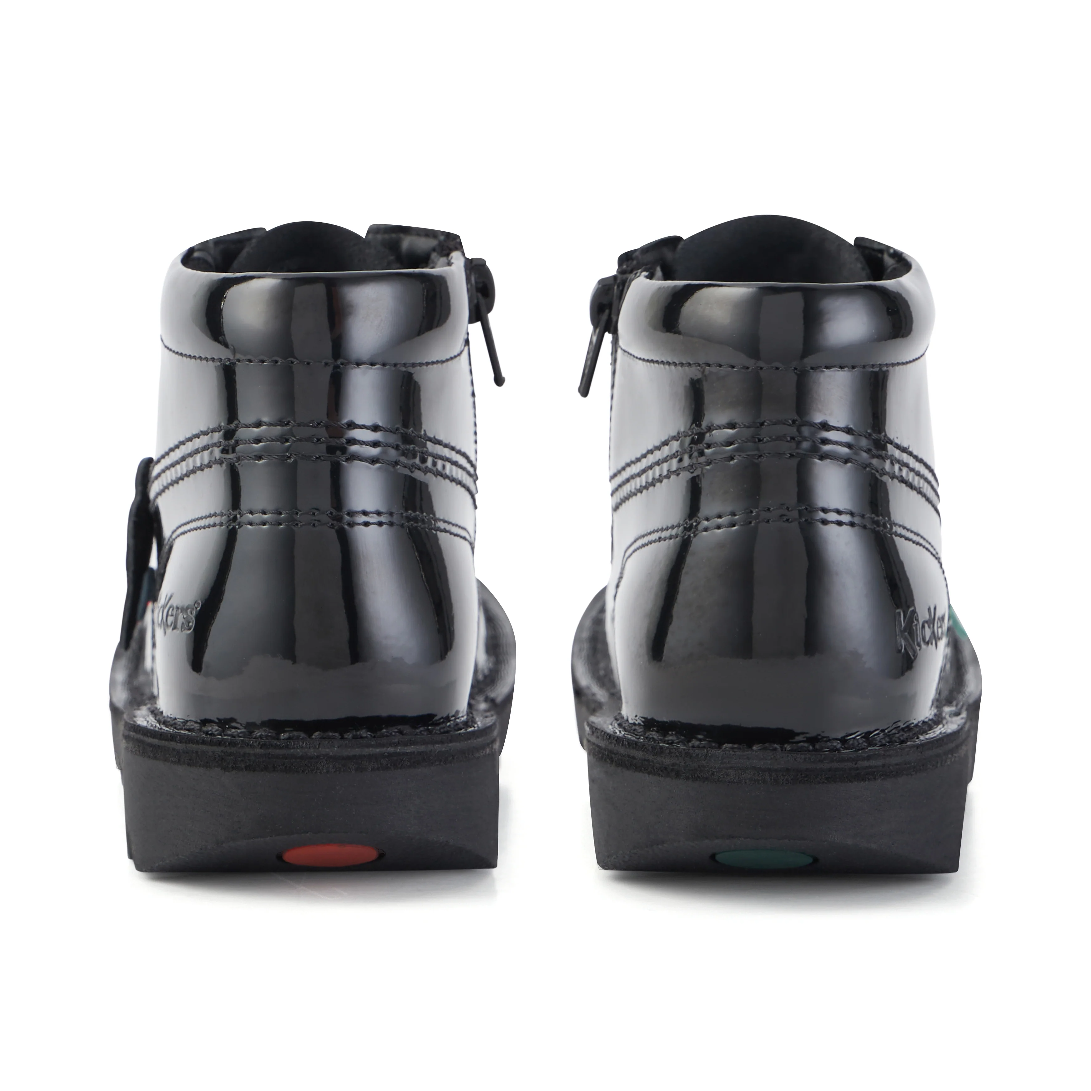 Junior Unisex Kick Hi Zip Patent Leather Black - Image 5