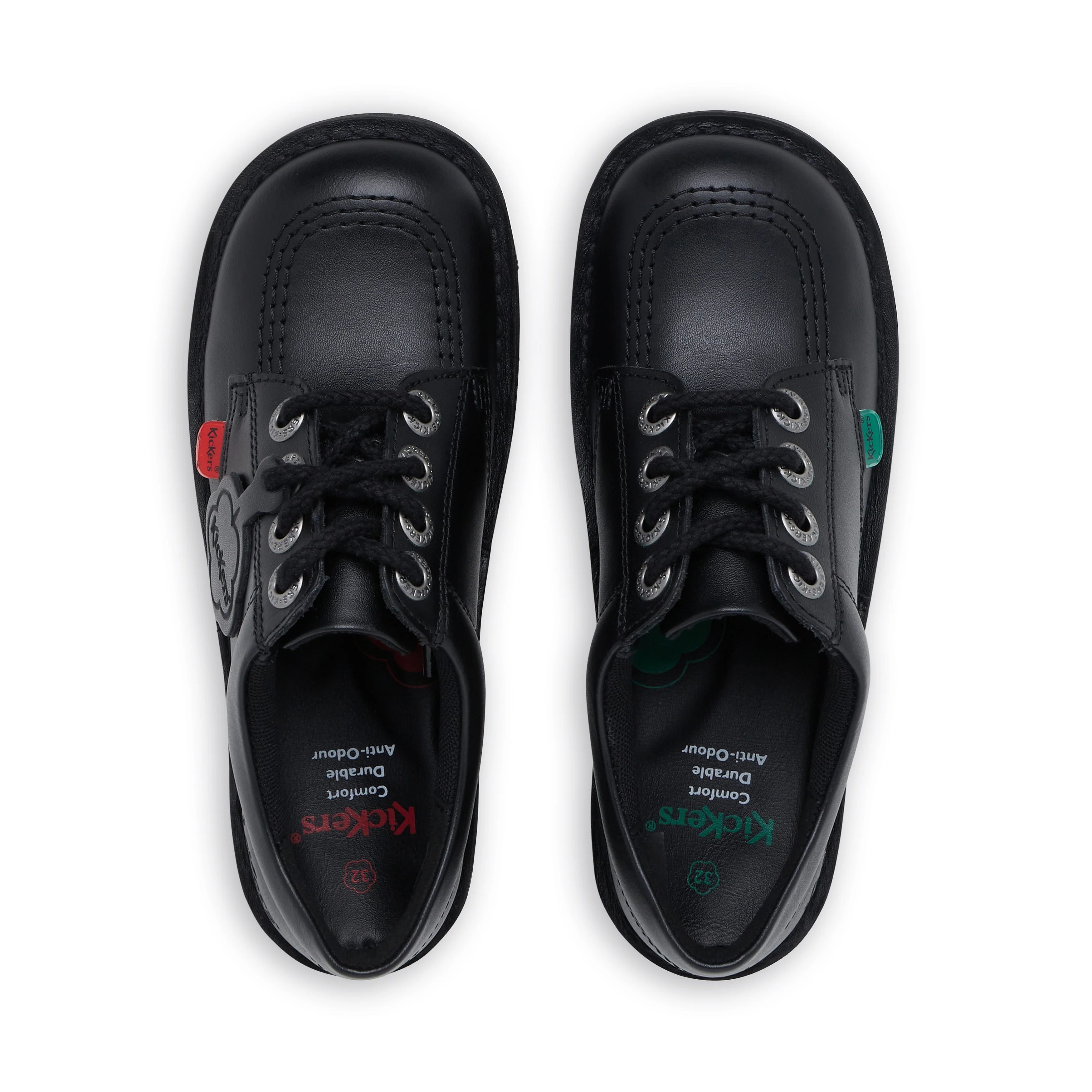 Junior Unisex Kick Lo Leather Black - Image 4