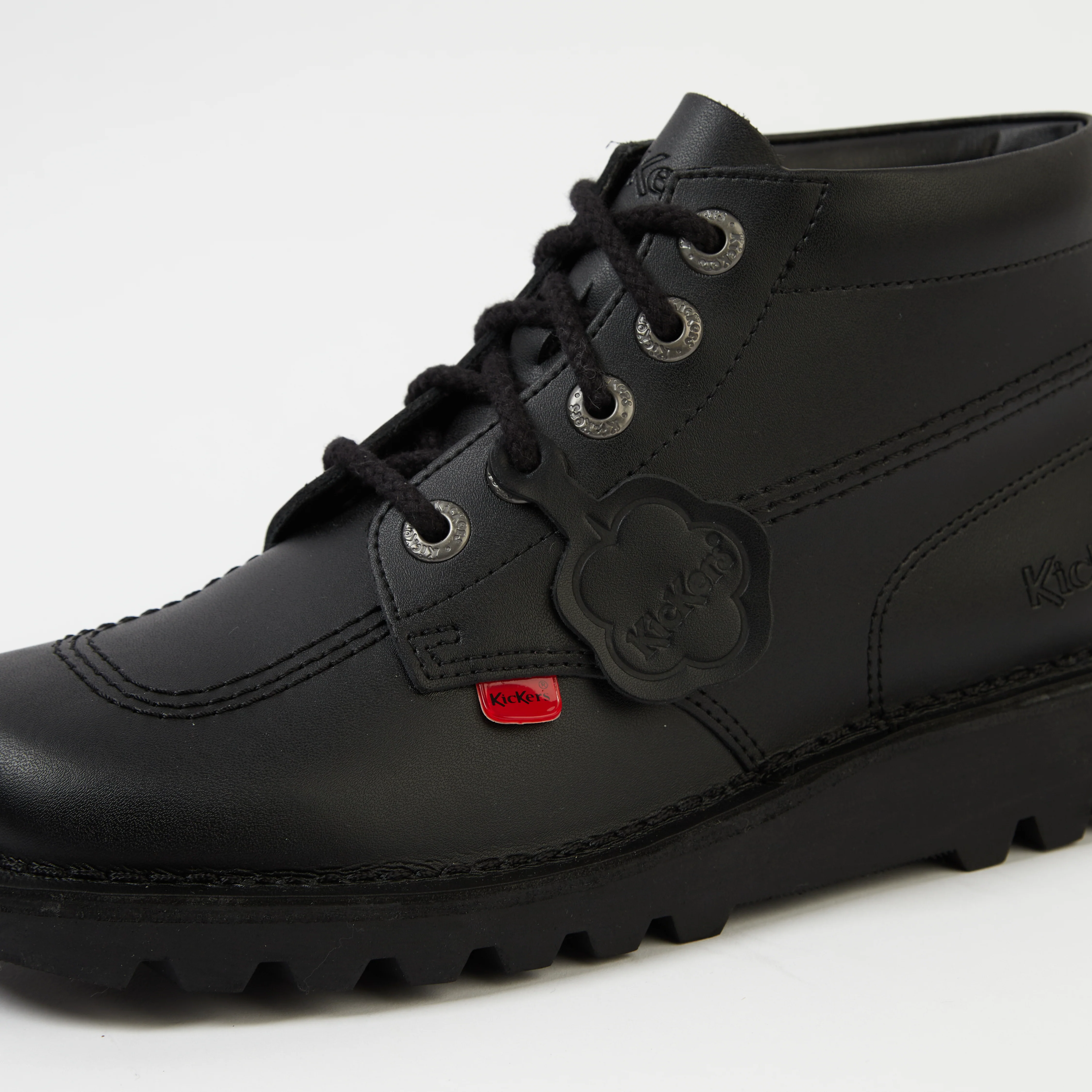 Unisex Leather Fleurette Black - Image 2