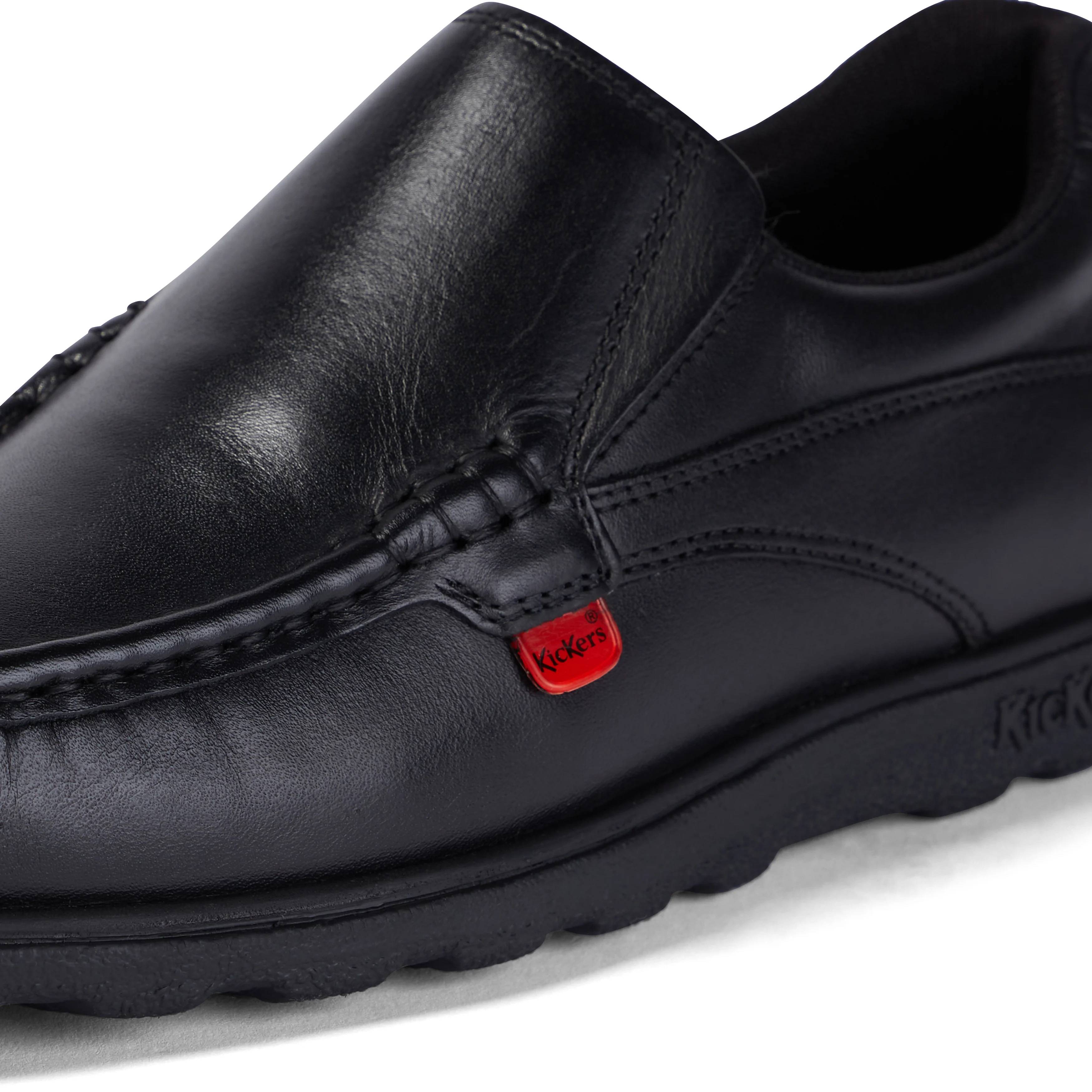 Youth Mens Fragma Slip Leather Black - Image 6
