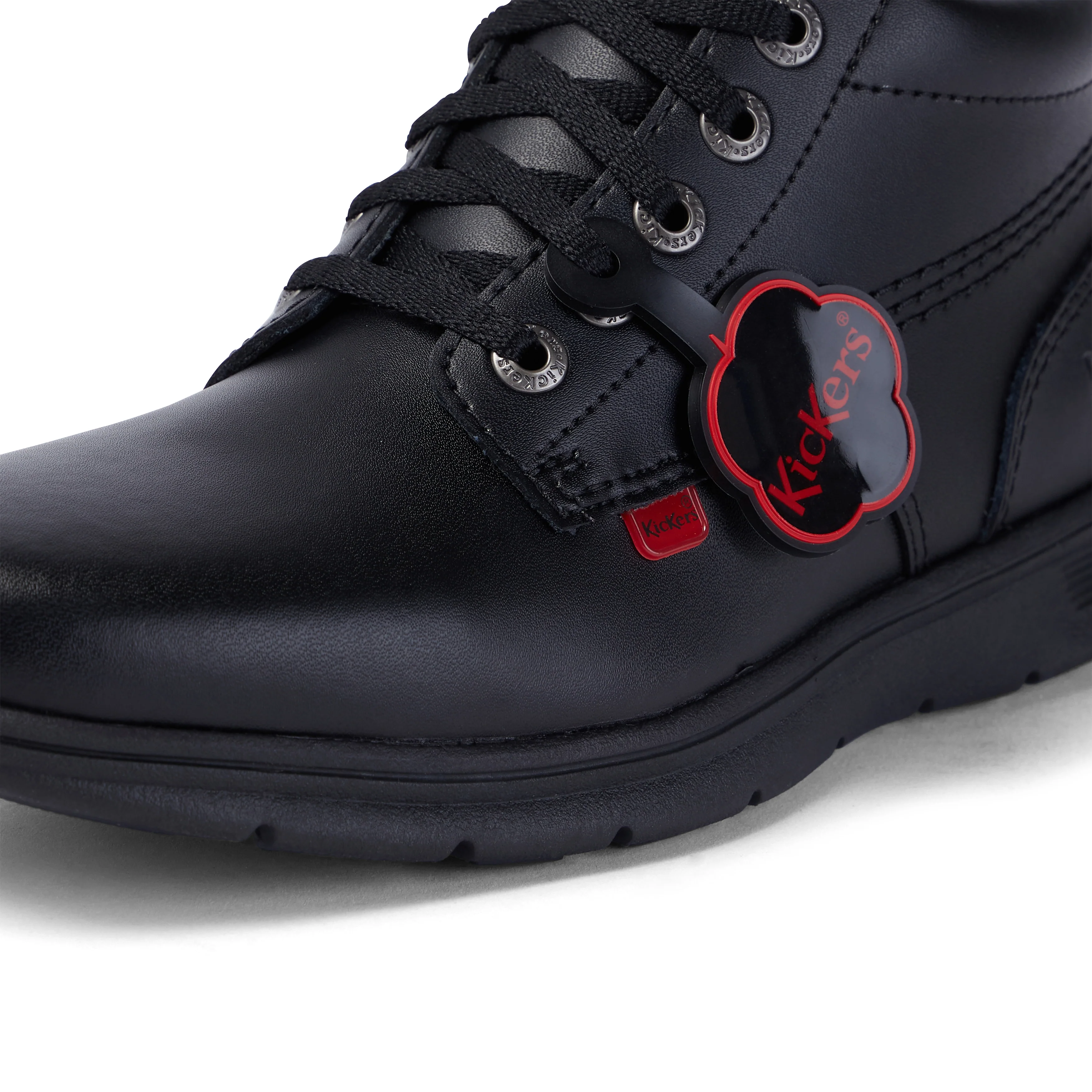 Youth Unisex Kelland Hi Leather Black - Image 6