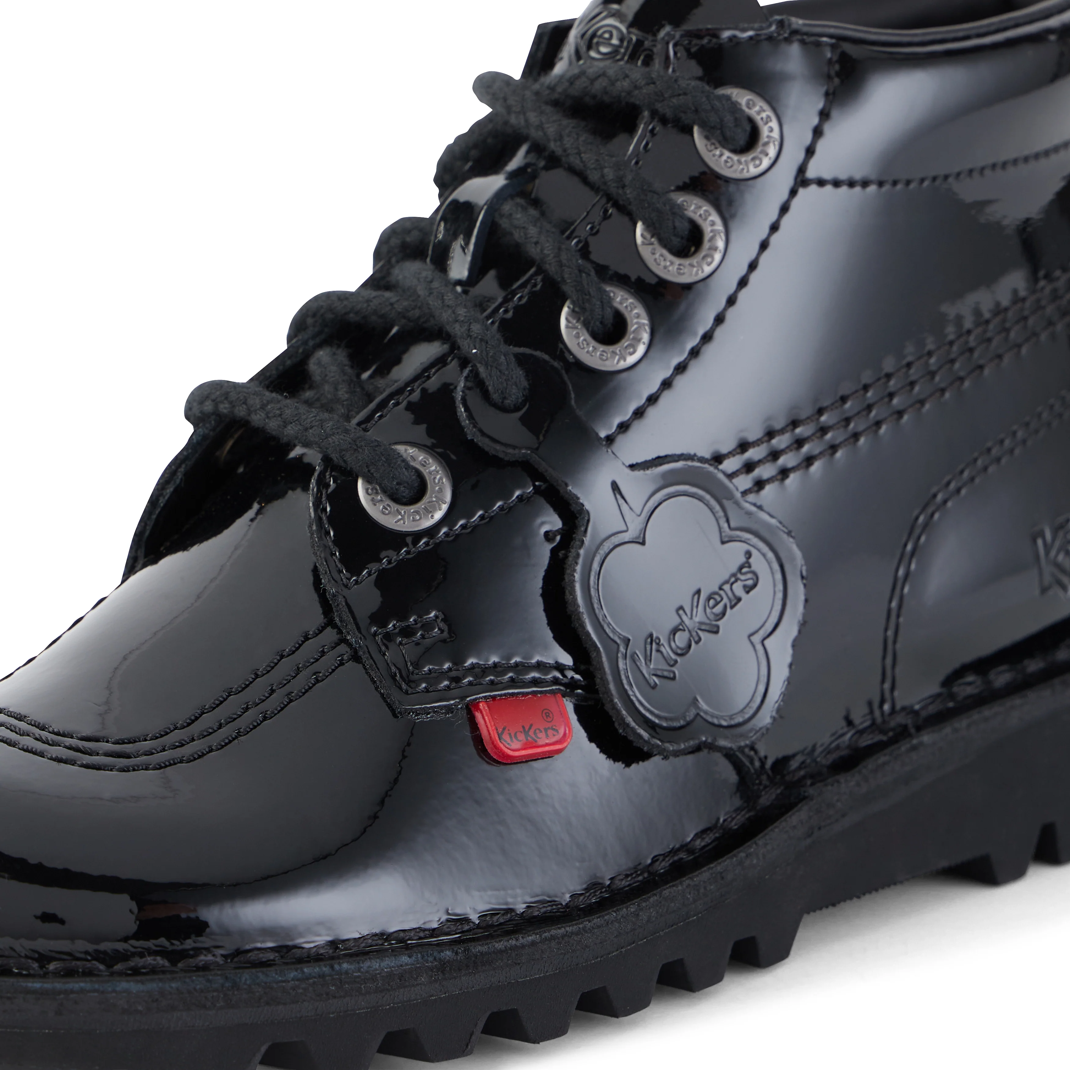 Youth Unisex Kick Hi Patent Leather Black - Image 6