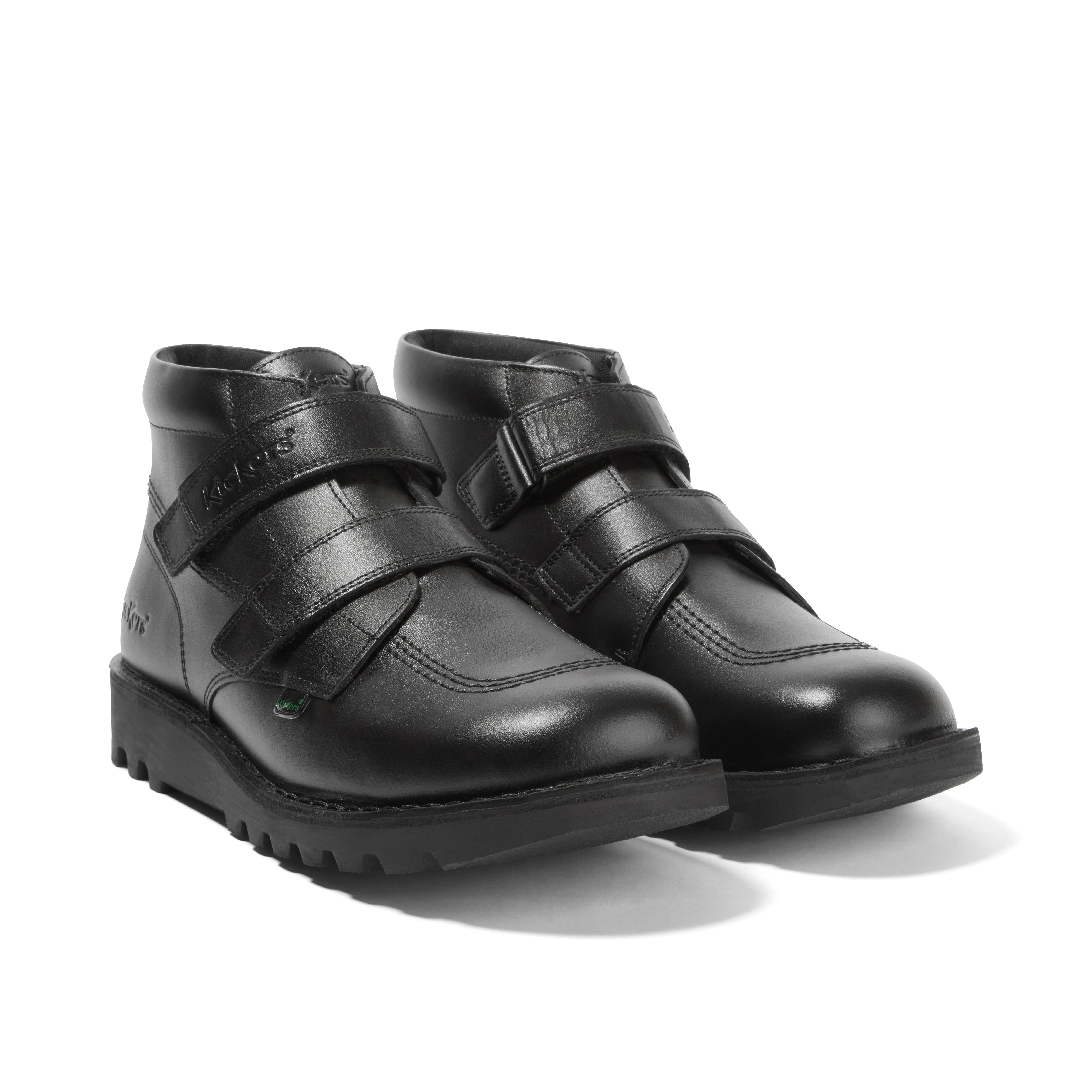 Youth Unisex Kick Hi Vel Leather Black - Image 3
